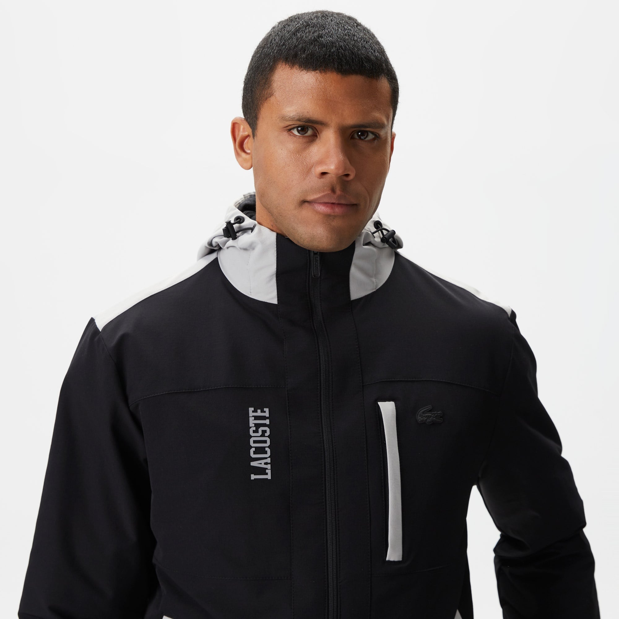 Lacoste Erkek Kapüşonlu Siyah Mont