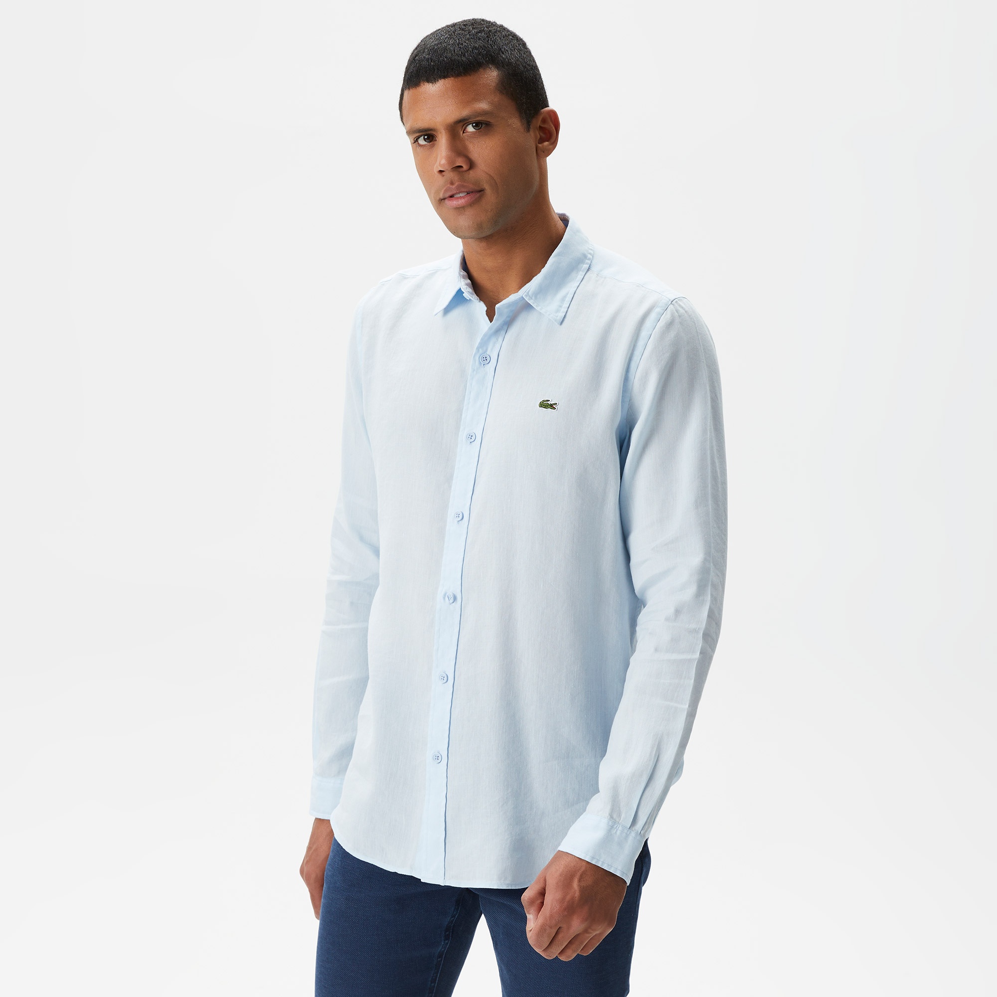 Lacoste Erkek Slim Fit Mavi Gömlek