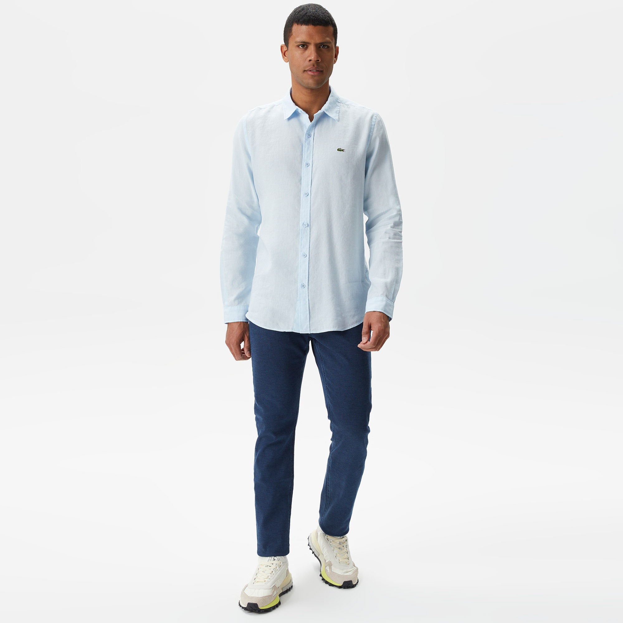 Lacoste Erkek Slim Fit Mavi Gömlek
