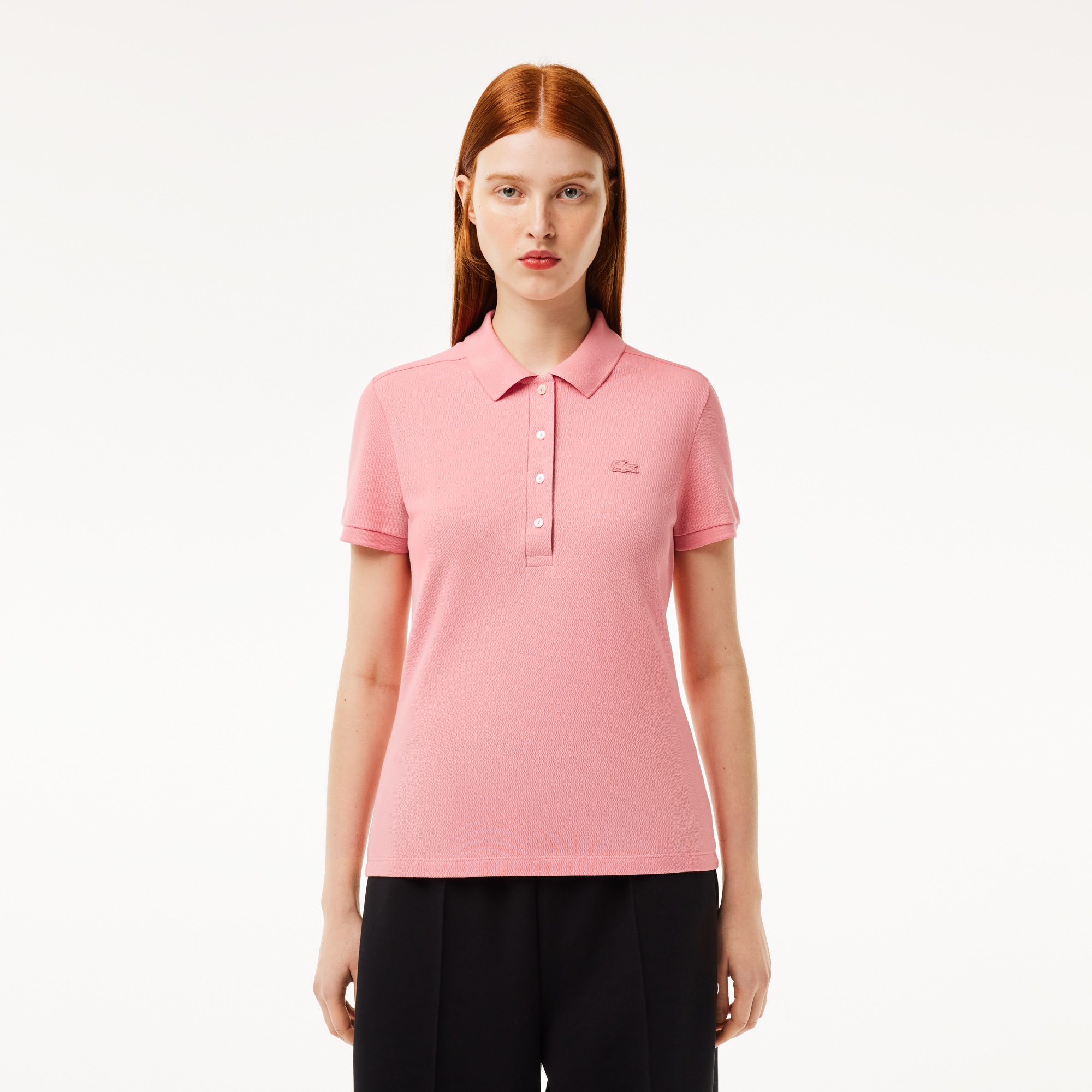 Lacoste Kadın Slim Fit Pembe Polo