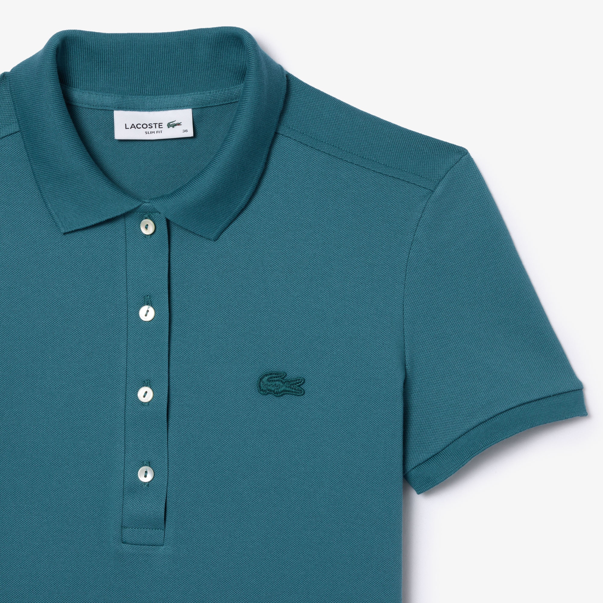 Lacoste Kadın Slim Fit Mavi Polo