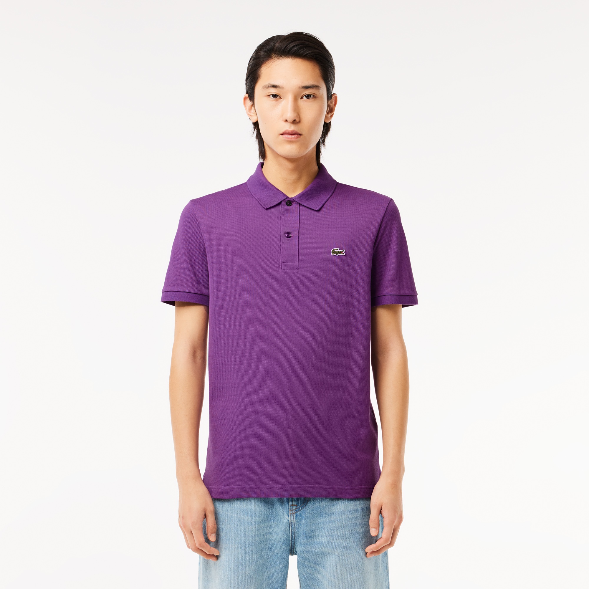 Lacoste L.12.12 Erkek Slim Fit Mor Polo