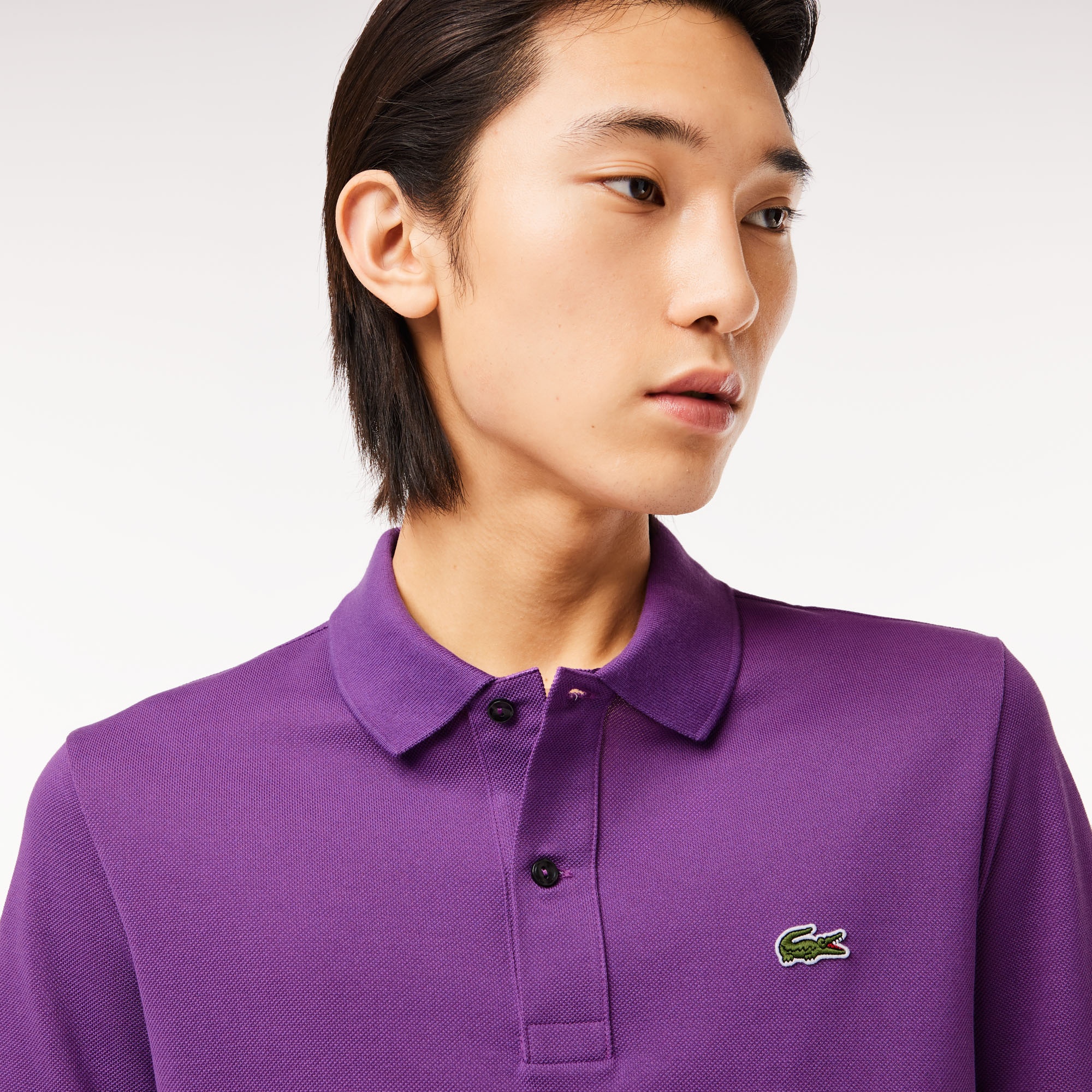 Lacoste L.12.12 Erkek Slim Fit Mor Polo