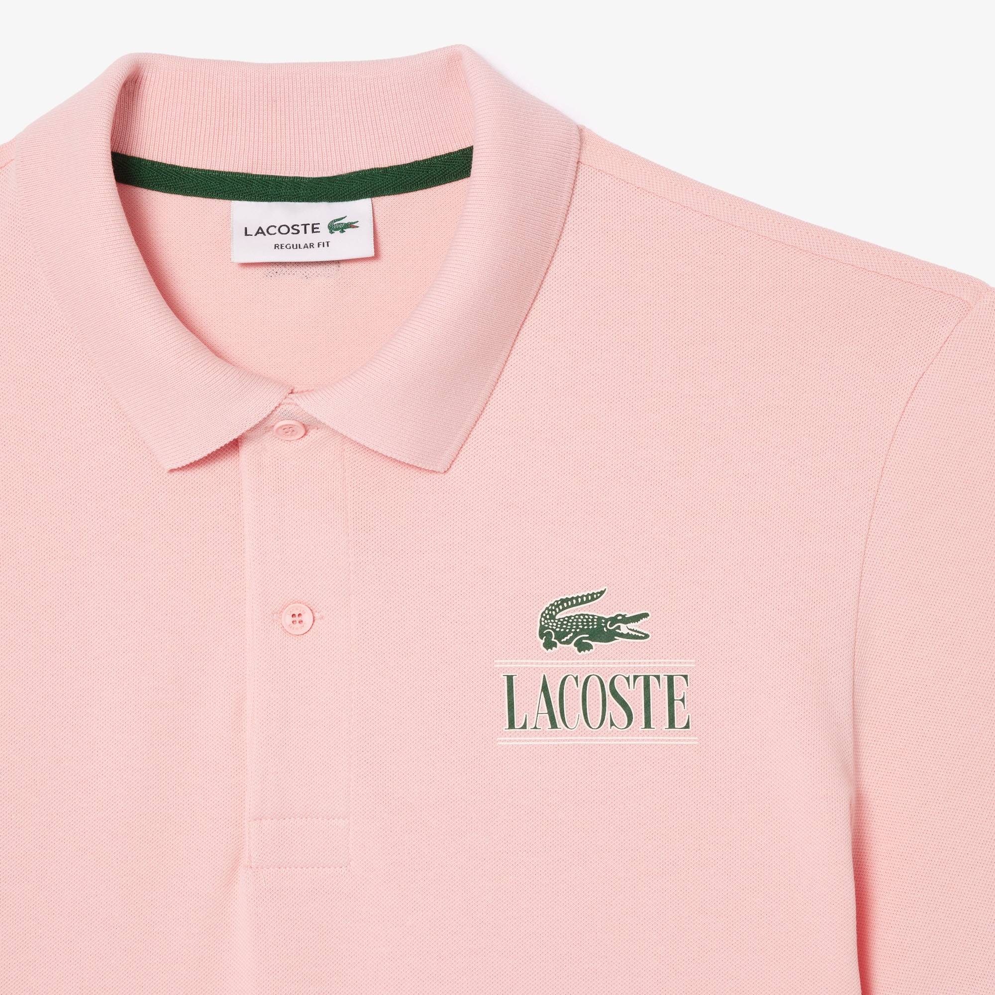Lacoste Signature Unisex Regular Fit Baskılı Pembe Polo