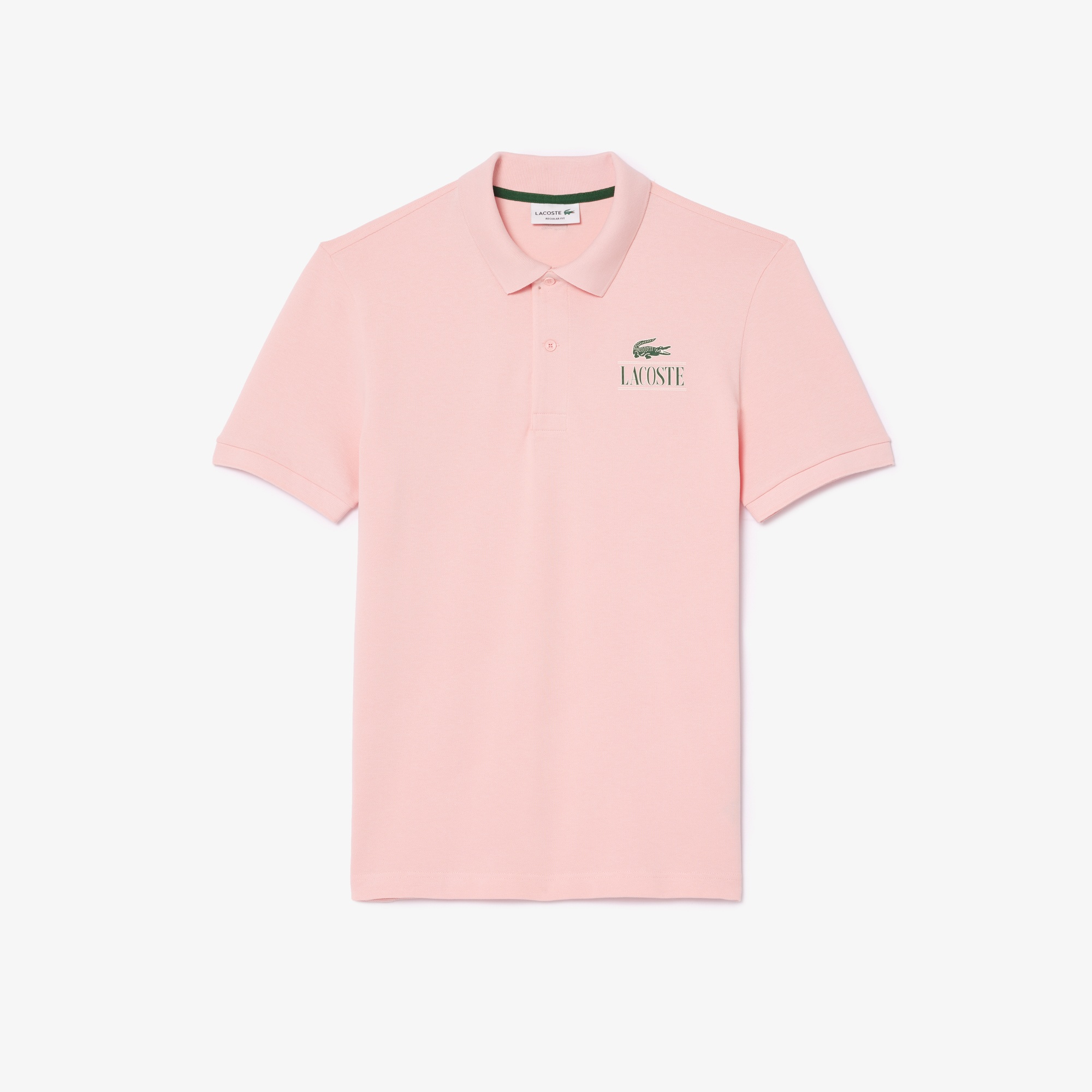 Lacoste Signature Unisex Regular Fit Baskılı Pembe Polo