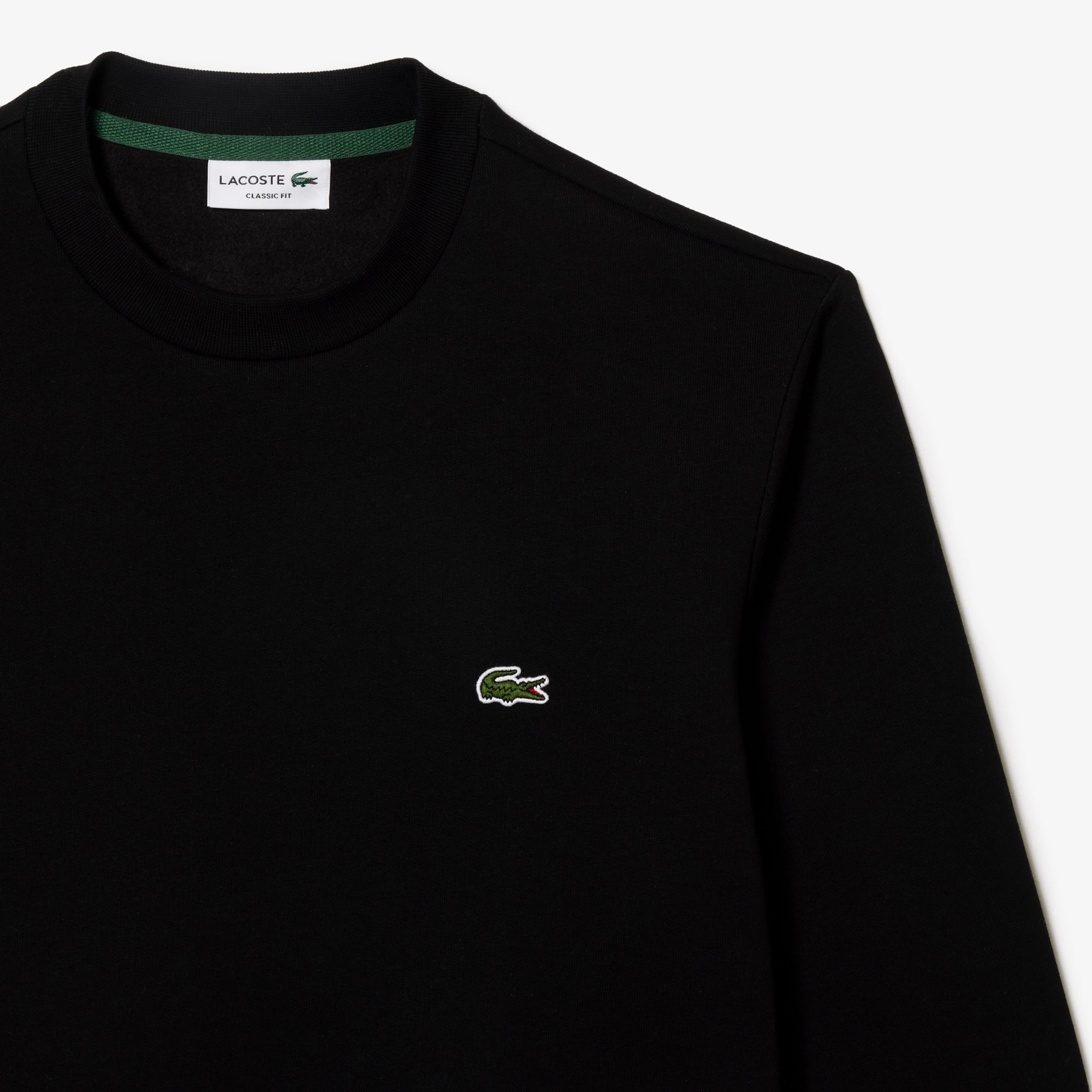 Lacoste Erkek Classic Fit Bisiklet Yaka Organik Pamuk Siyah Sweatshirt