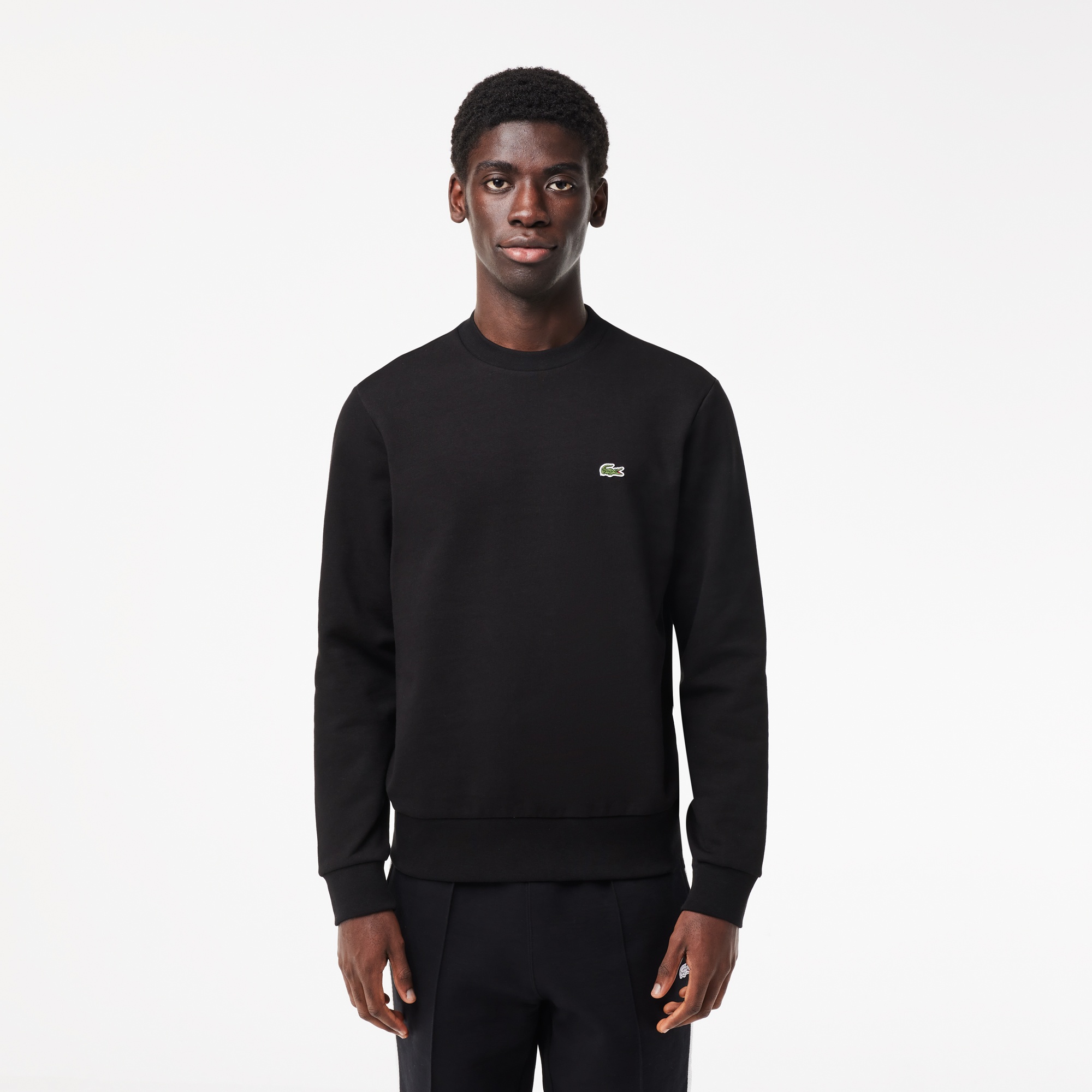 Lacoste Erkek Classic Fit Bisiklet Yaka Organik Pamuk Siyah Sweatshirt