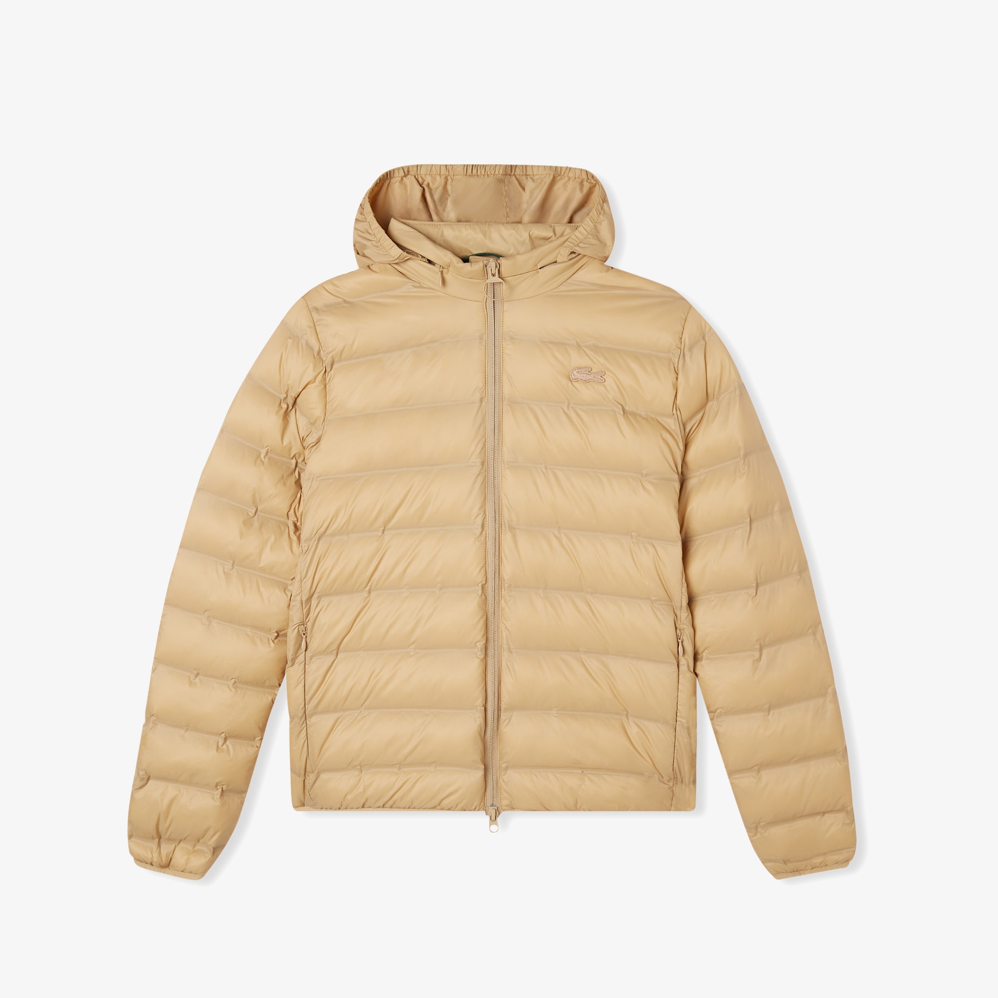 Lacoste Kadın Dik Yaka Kapitone Bej Mont