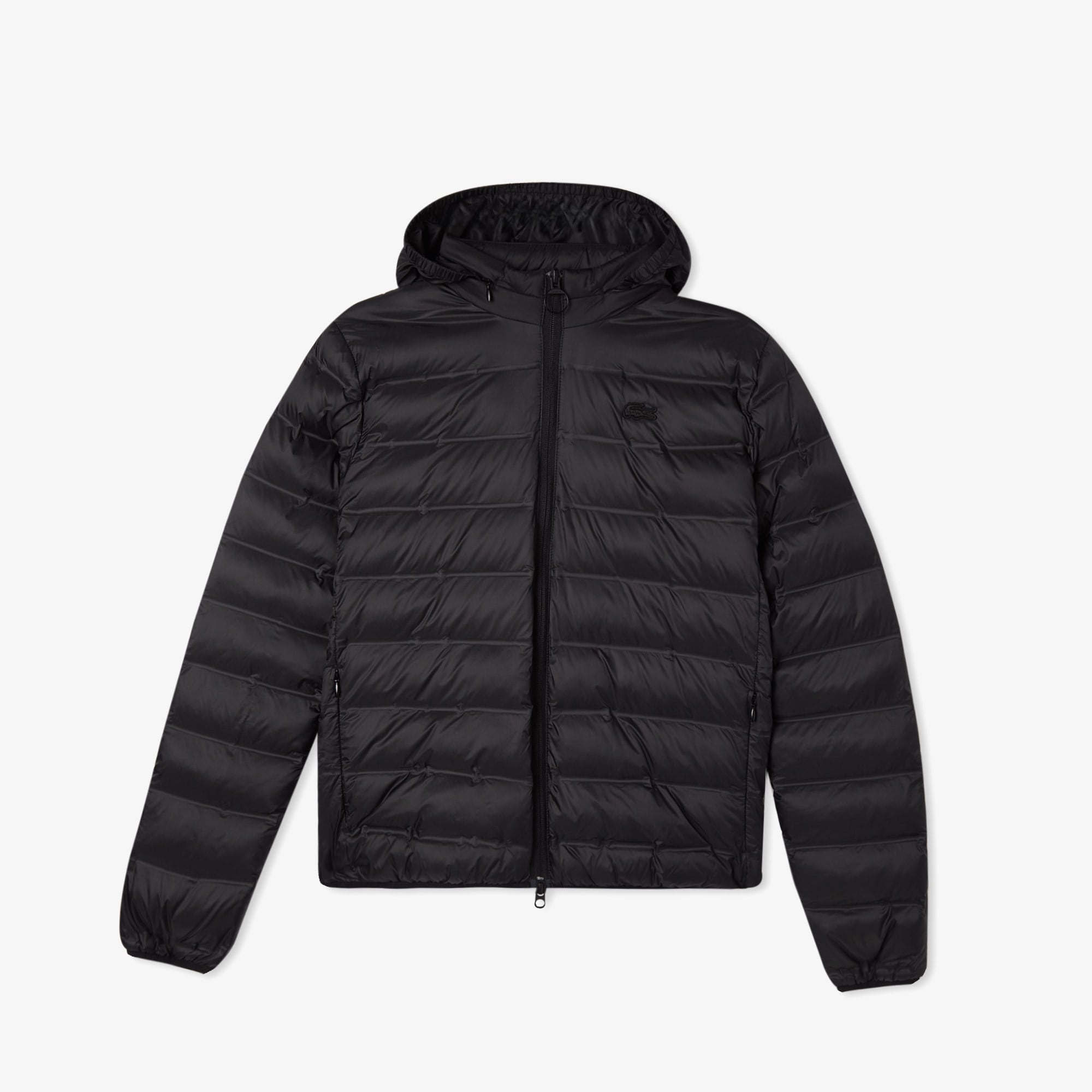 Lacoste Kadın Dik Yaka Kapitone Siyah Mont