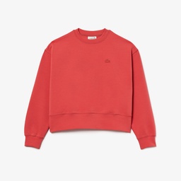 Lacoste Kadın Bisiklet Yaka Kırmızı Sweatshirt Kırmızı