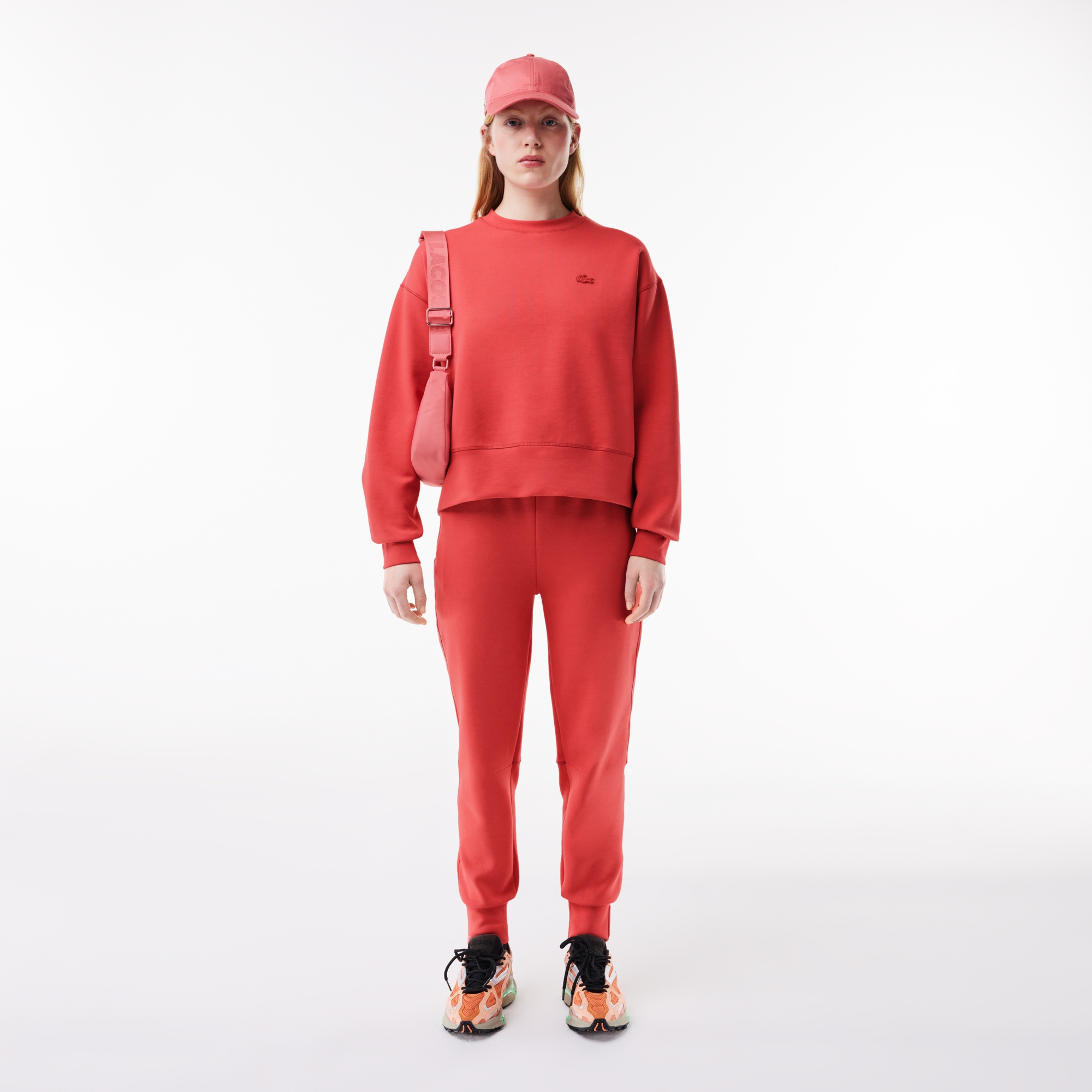 Lacoste Kadın Bisiklet Yaka Kırmızı Sweatshirt