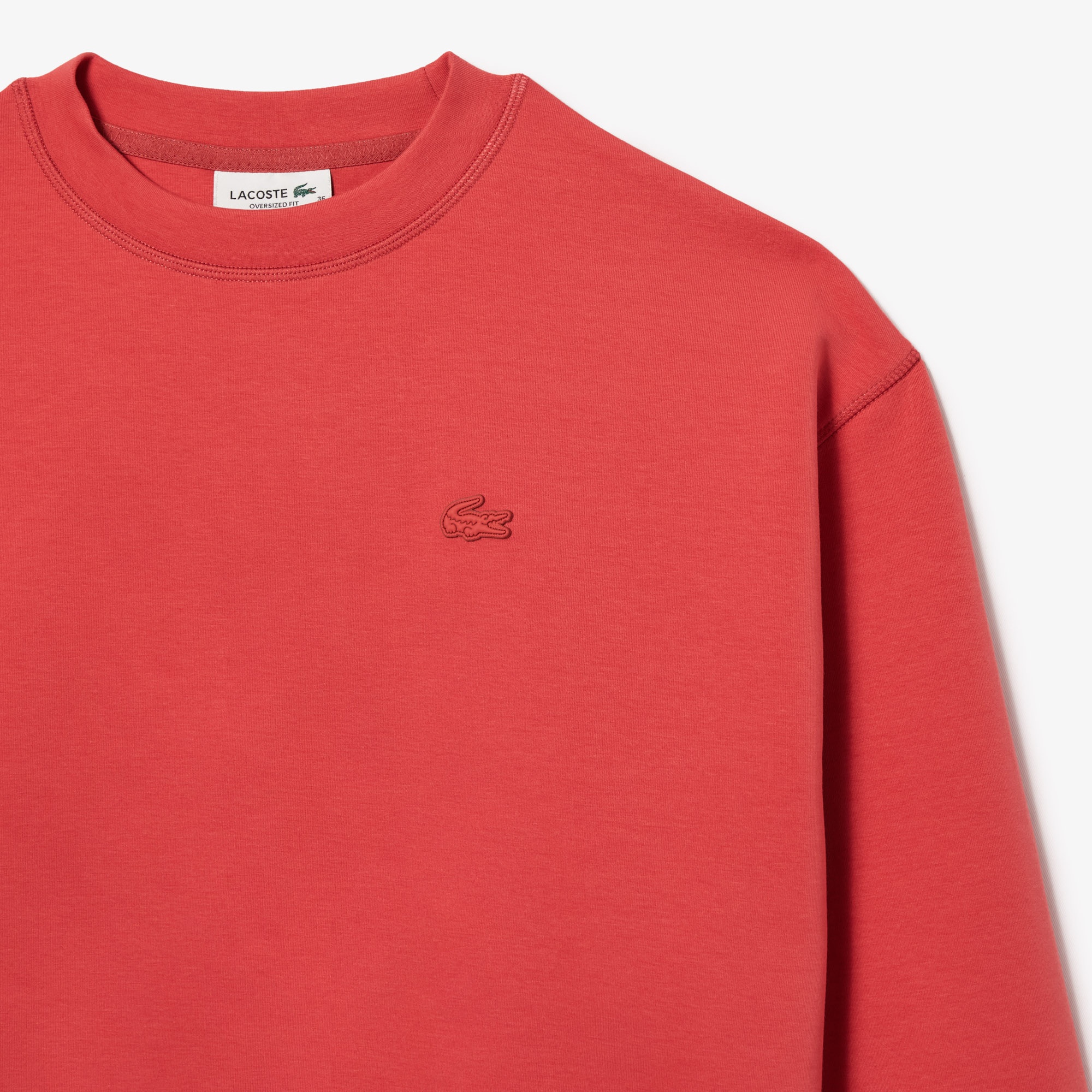 Lacoste Kadın Bisiklet Yaka Kırmızı Sweatshirt