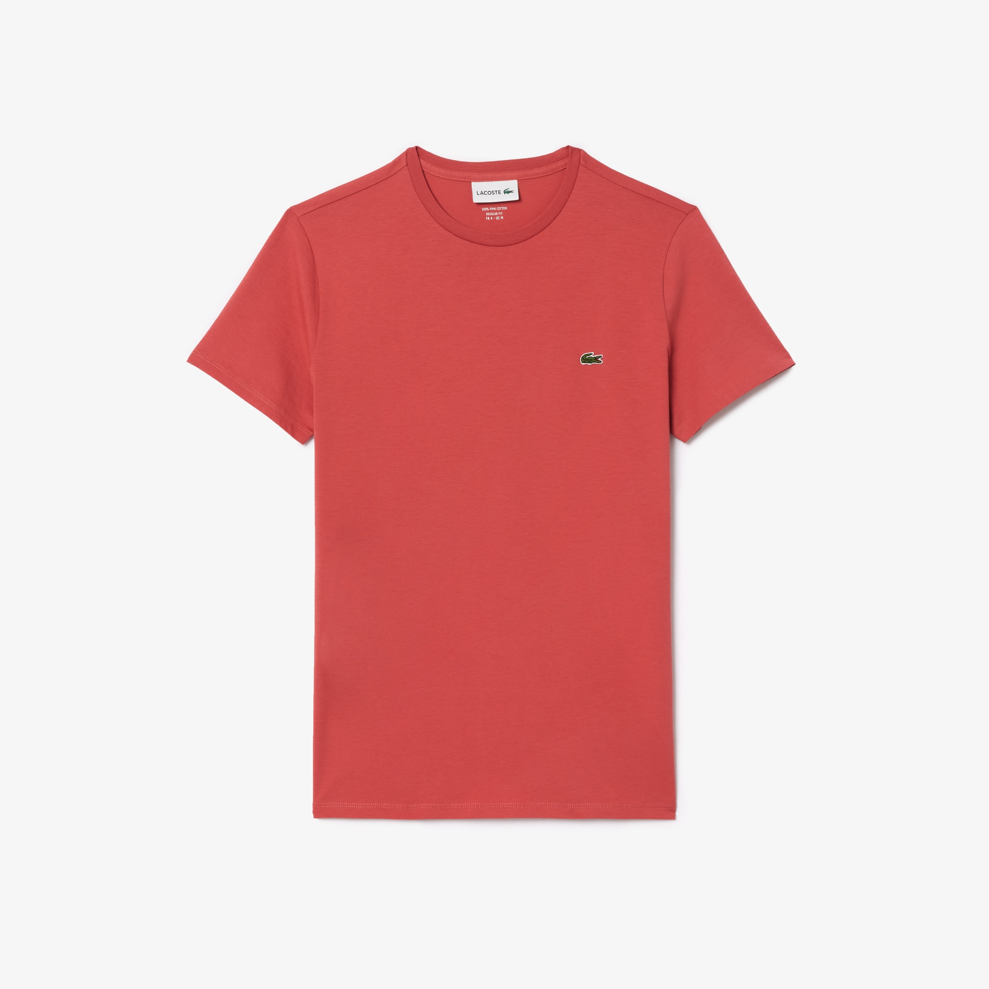 Lacoste Erkek Regular Fit Bisiklet Yaka Pembe T-Shirt