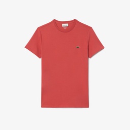 Lacoste Erkek Regular Fit Bisiklet Yaka Pembe T-Shirt Pembe
