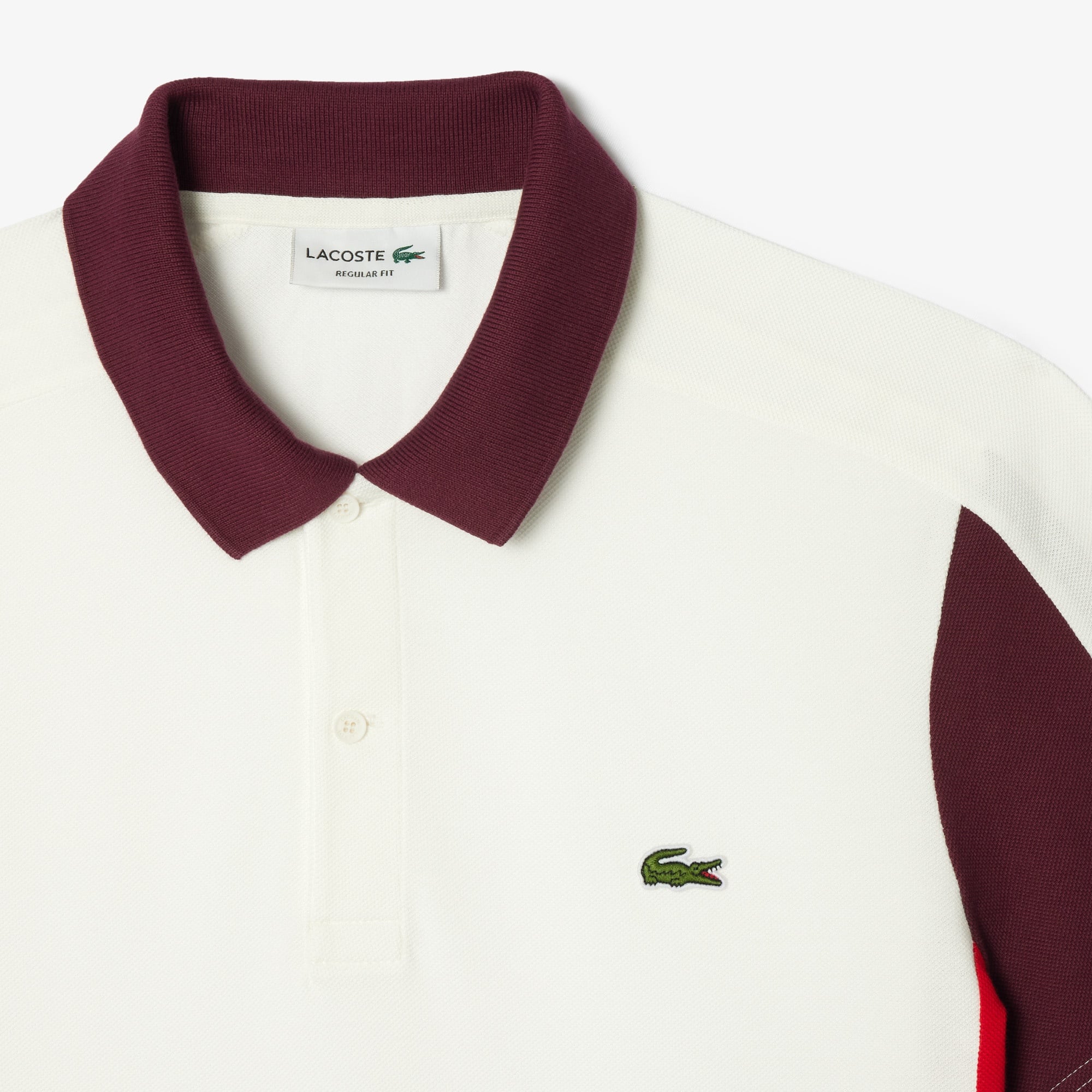 Lacoste Erkek Regular Fit Renk Bloklu Beyaz Polo