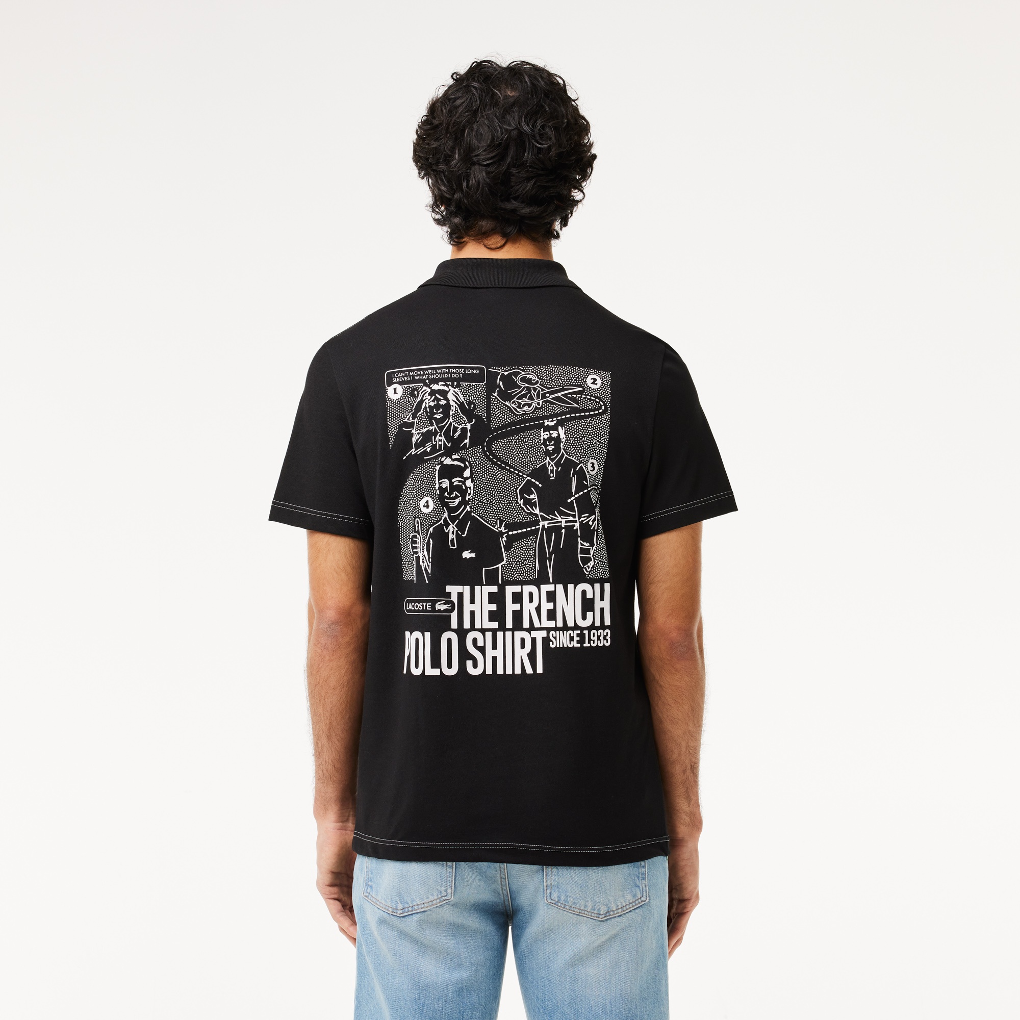 Lacoste Erkek Regular Fit Baskılı Siyah Polo