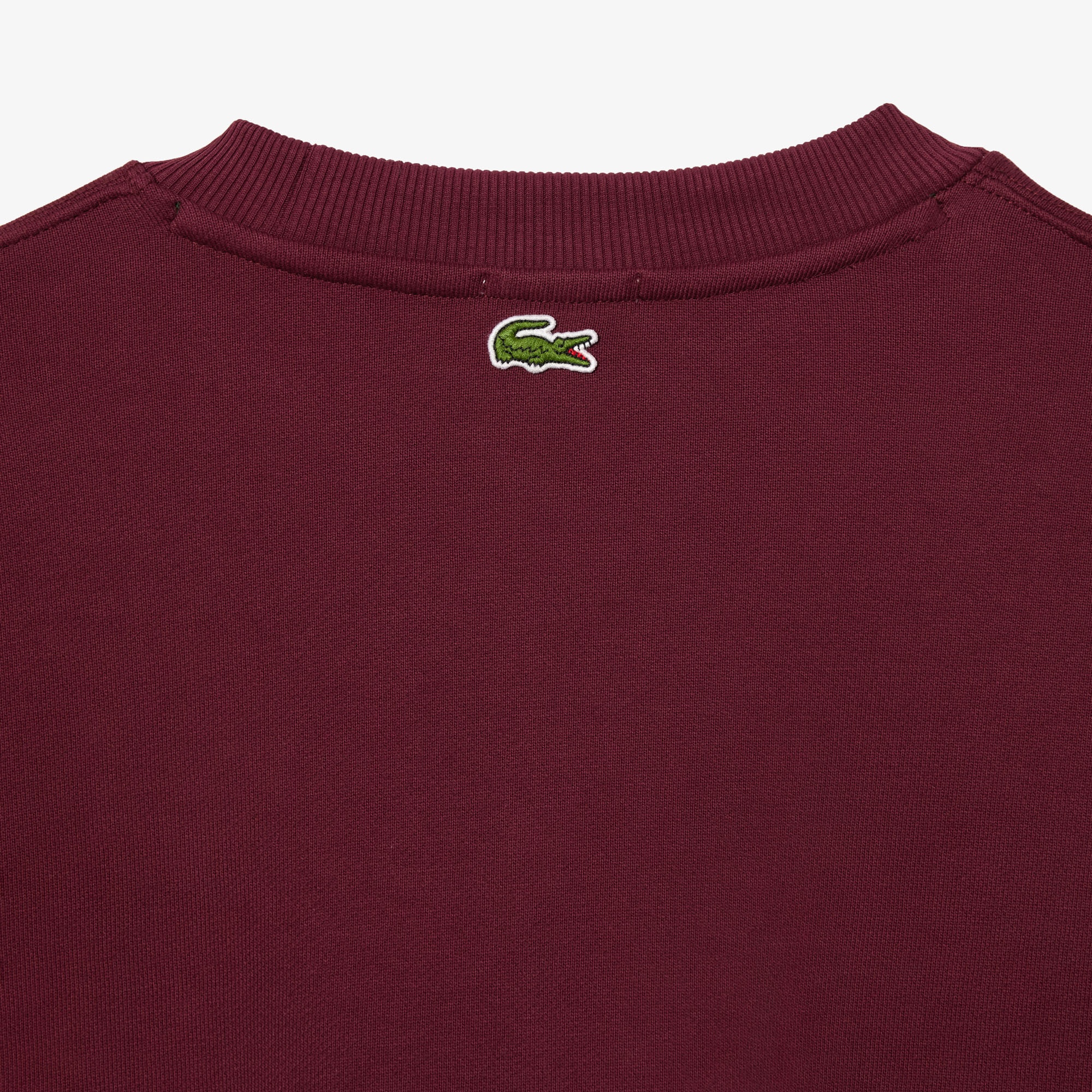 Lacoste Unisex Loose Fit Bisiklet Yaka Bordo Sweatshirt