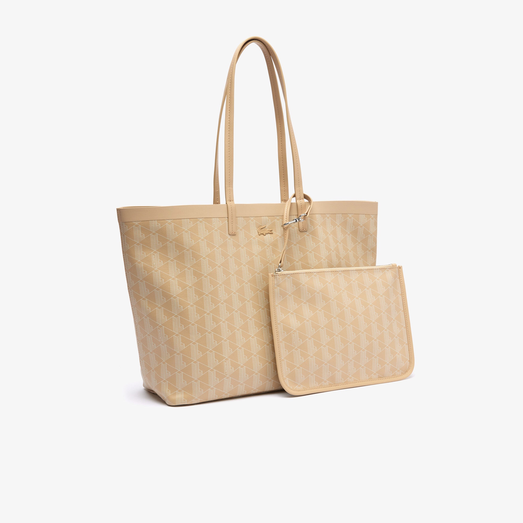 Lacoste Kadın Monogram Bej Omuz Çantası