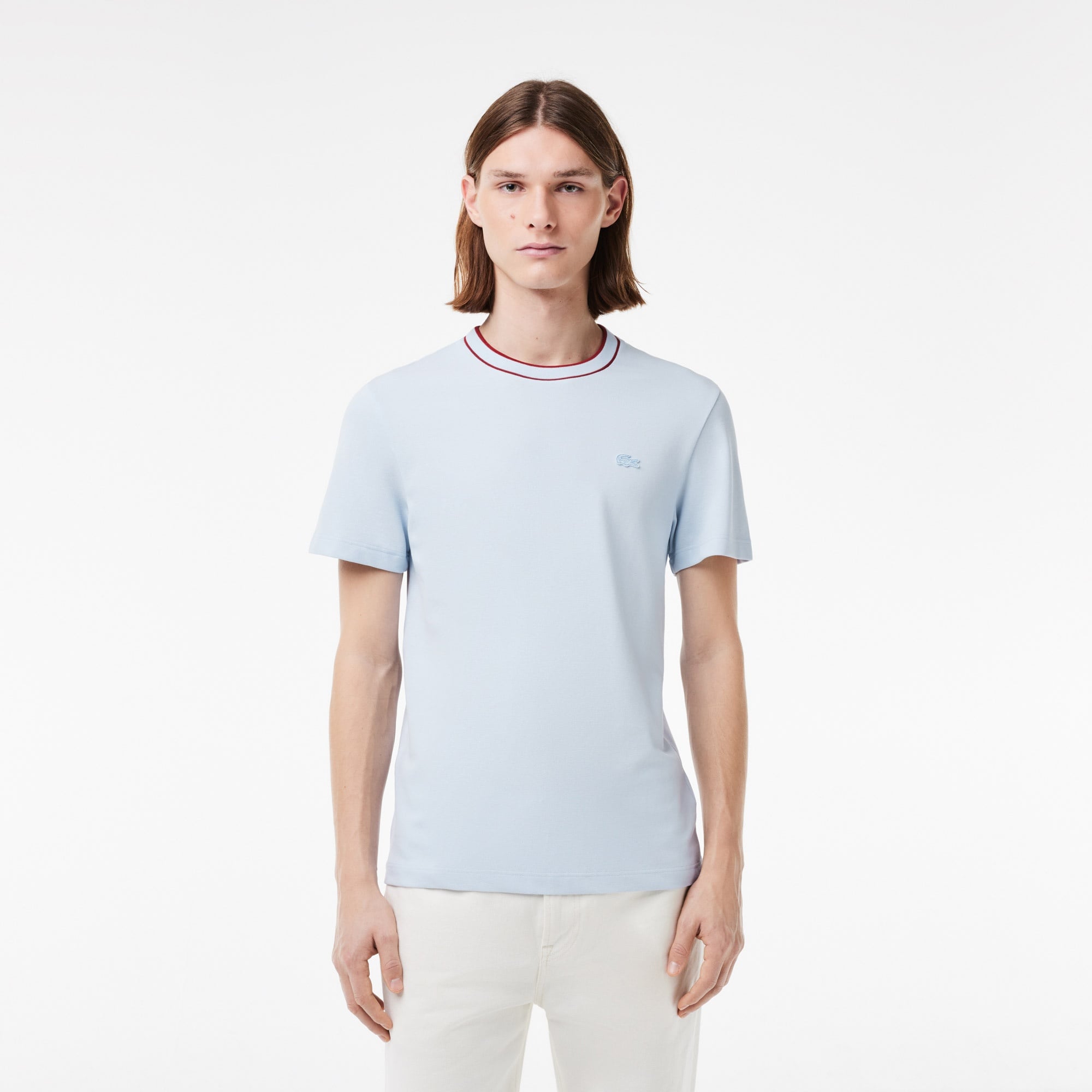 Lacoste Erkek Regular Fit Bisiklet Yaka Açık Mavi T-Shirt