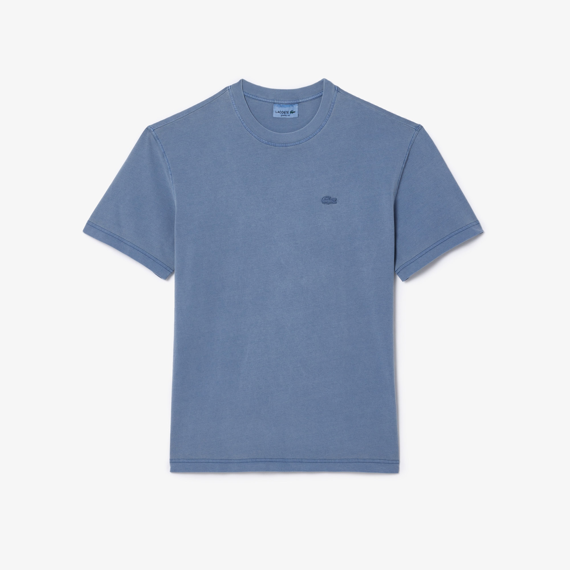 Lacoste Unisex Classic Fit Bisiklet Yaka Mavi T-Shirt