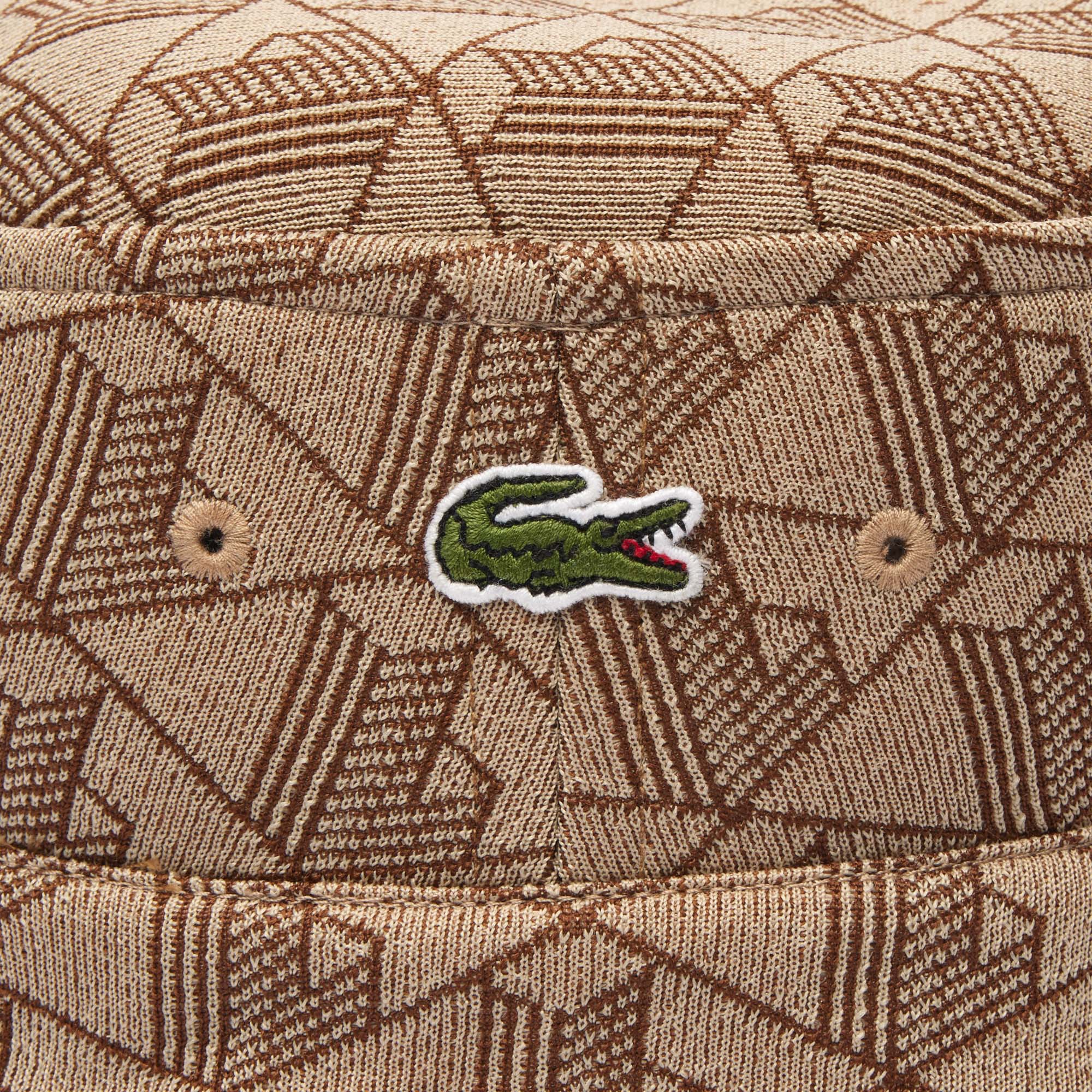Lacoste Unisex Monogram Çift Taraflı Kahverengi Şapka