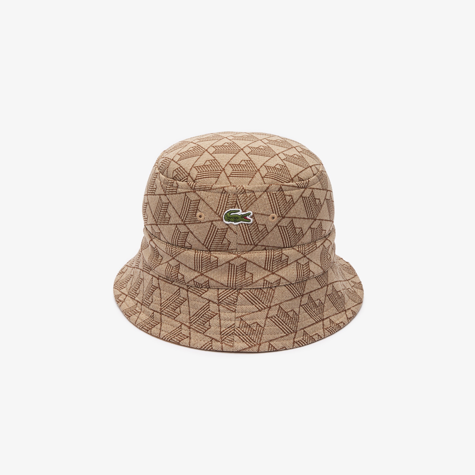 Lacoste Unisex Monogram Çift Taraflı Kahverengi Şapka