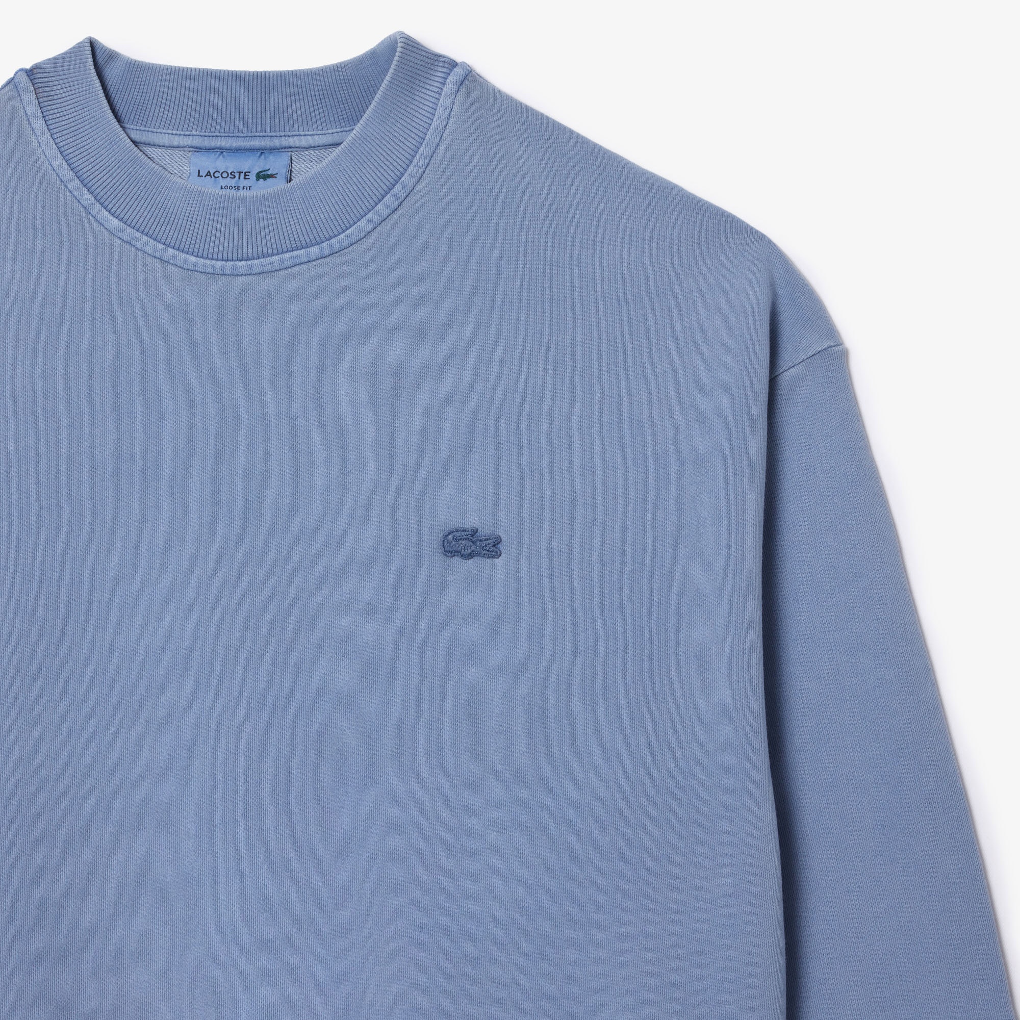 Lacoste Erkek Loose Fit Bisiklet Yaka Mavi Sweatshirt