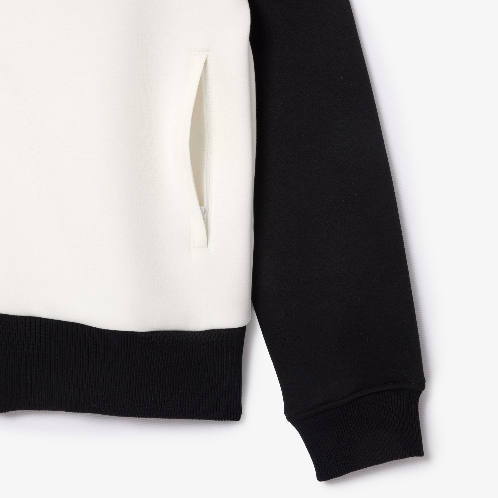 Lacoste Erkek Regular Fit Dik Yaka Renk Bloklu Beyaz Sweatshirt