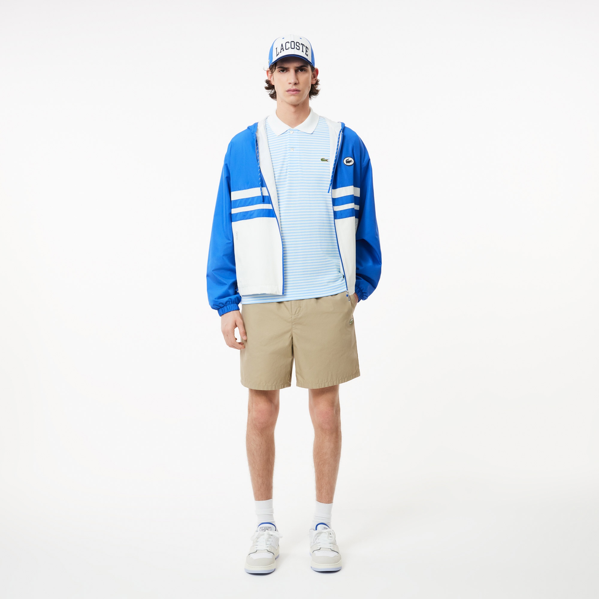 Lacoste Erkek Classic Fit Çizgili Mavi Polo