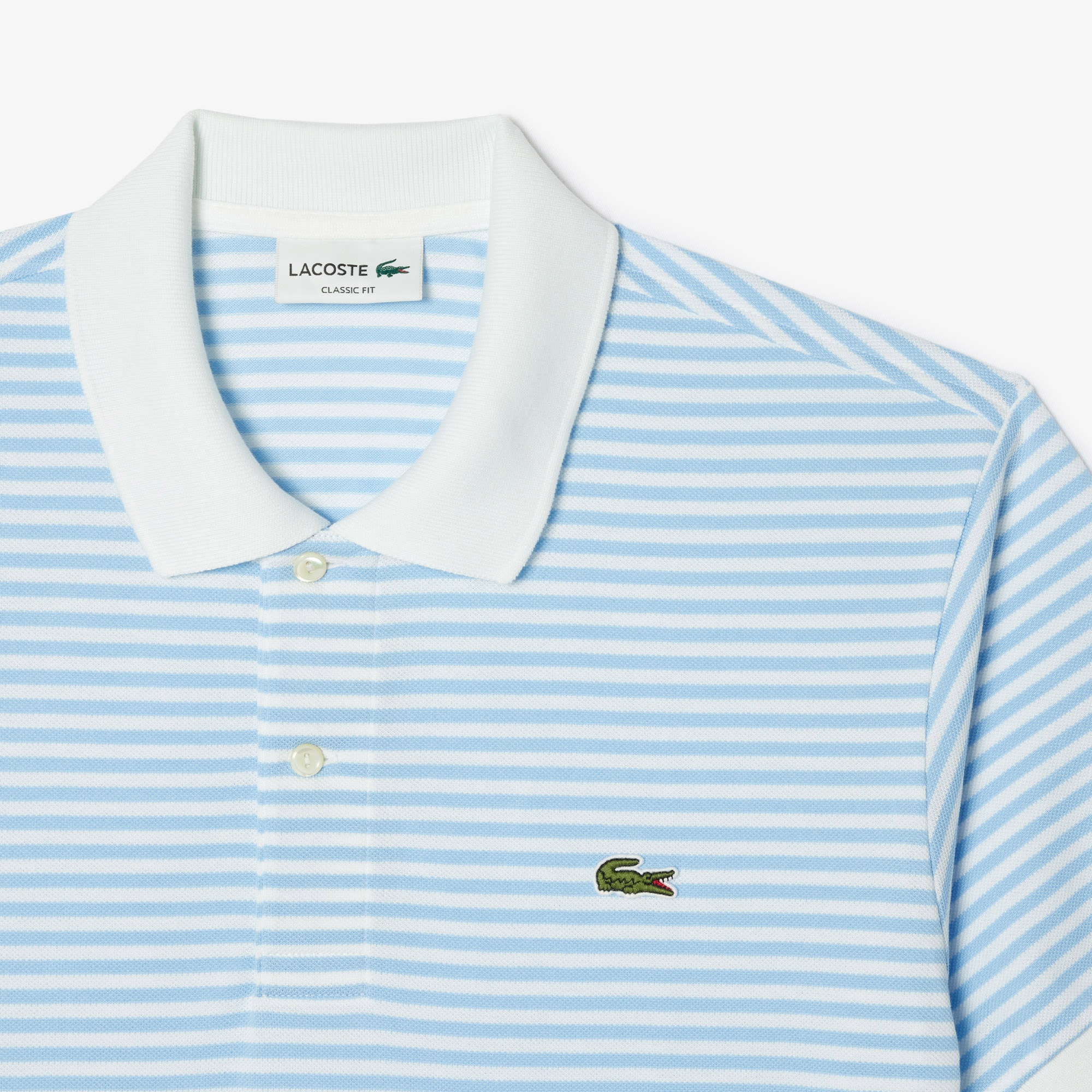 Lacoste Erkek Classic Fit Çizgili Mavi Polo