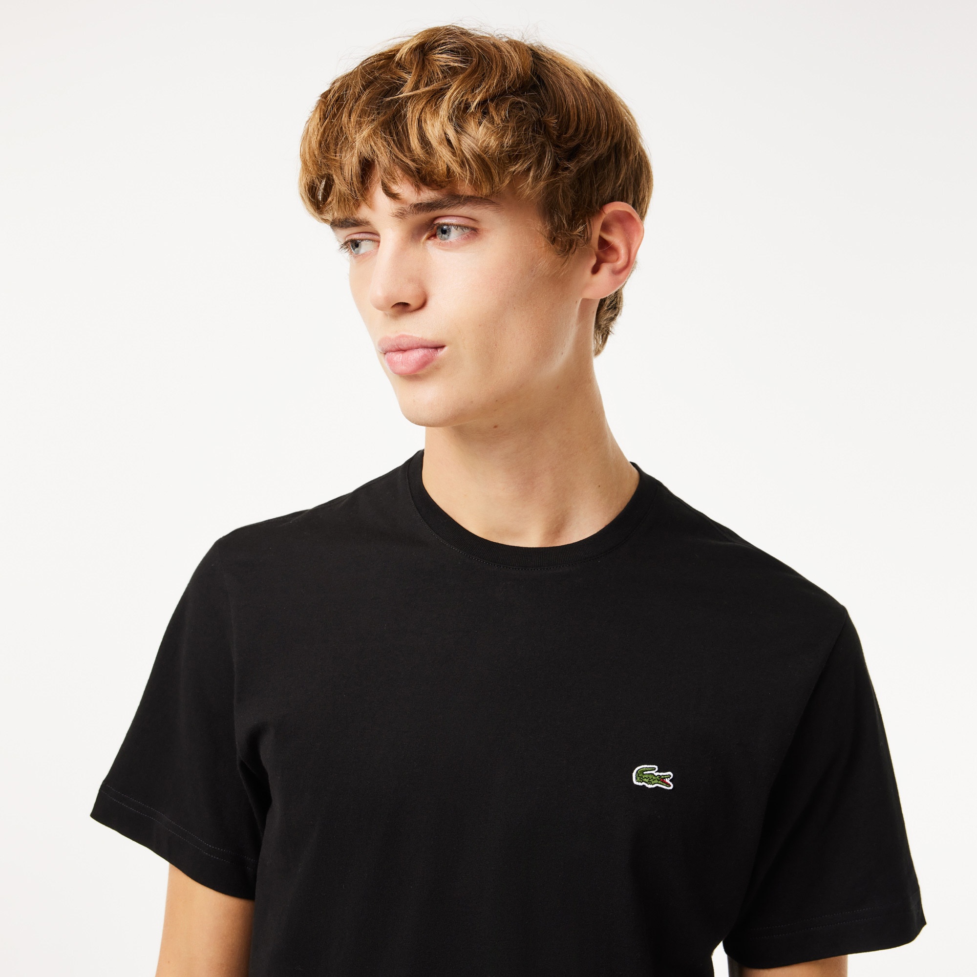 Lacoste Erkek Regular Fit Bisiklet Yaka Siyah T-Shirt