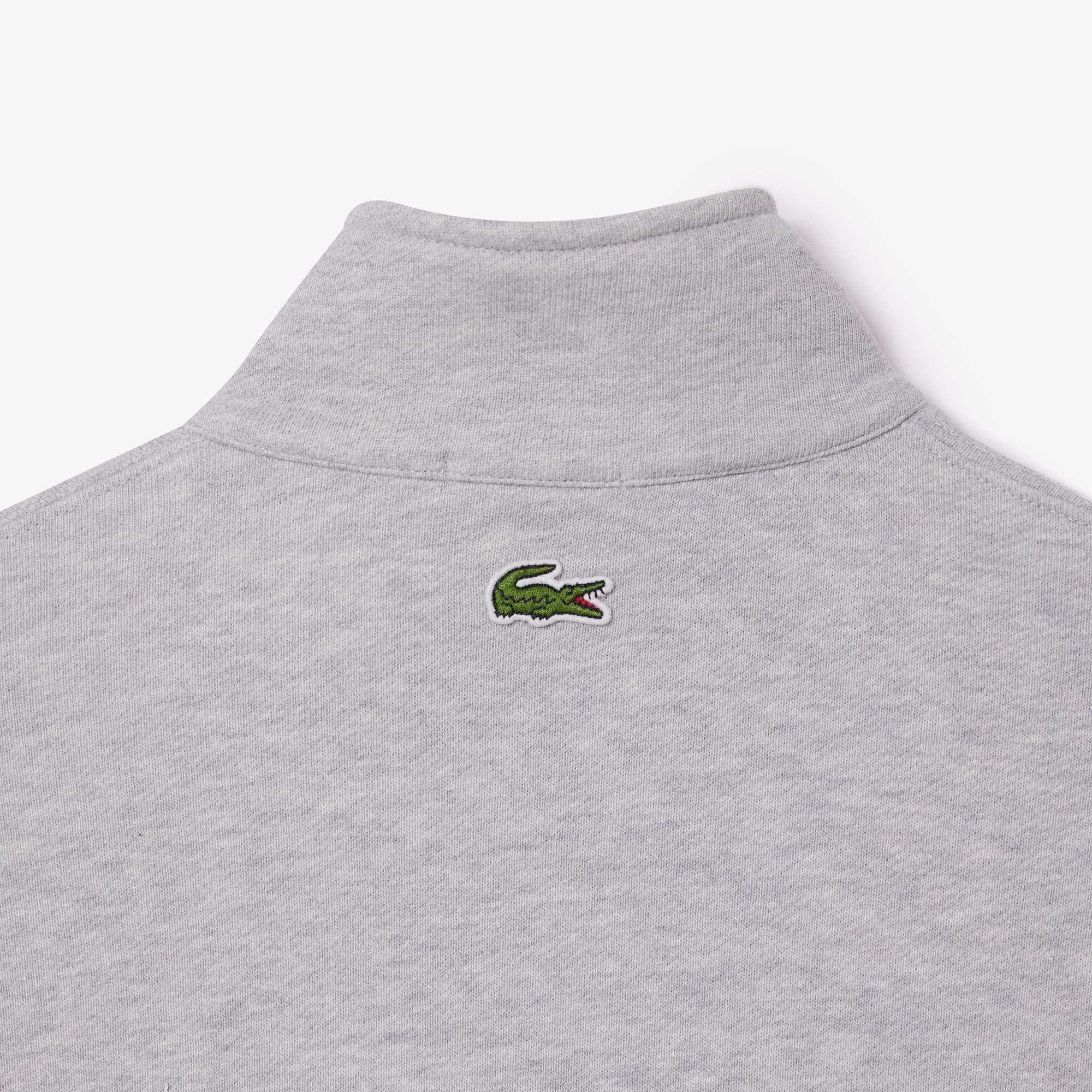 Lacoste Unisex Loose Fit Yarım Fermuarlı Gri Sweatshirt