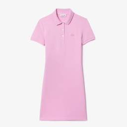 Lacoste Kadın Straight Fit Polo Yaka Pembe Elbise Pembe