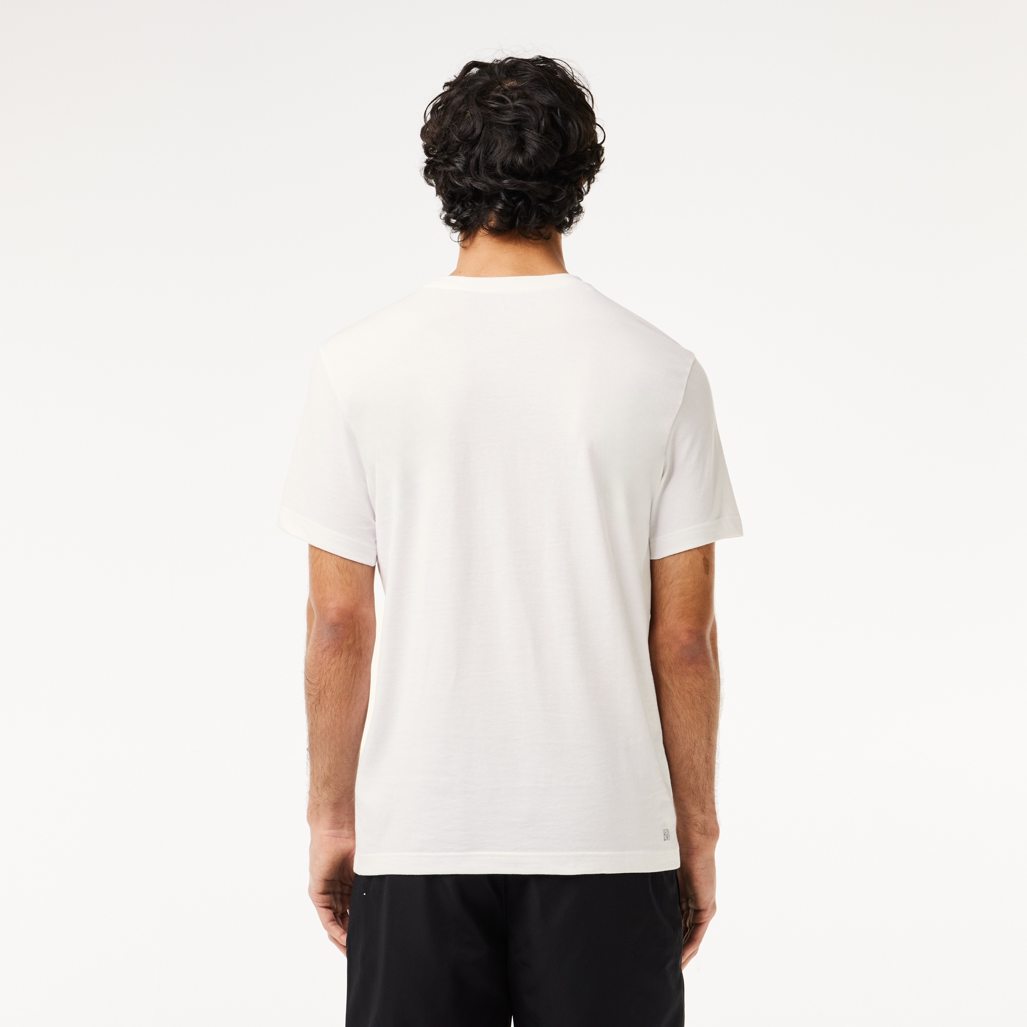 Lacoste Erkek Regular Fit Bisiklet Yaka Baskılı Beyaz T-Shirt