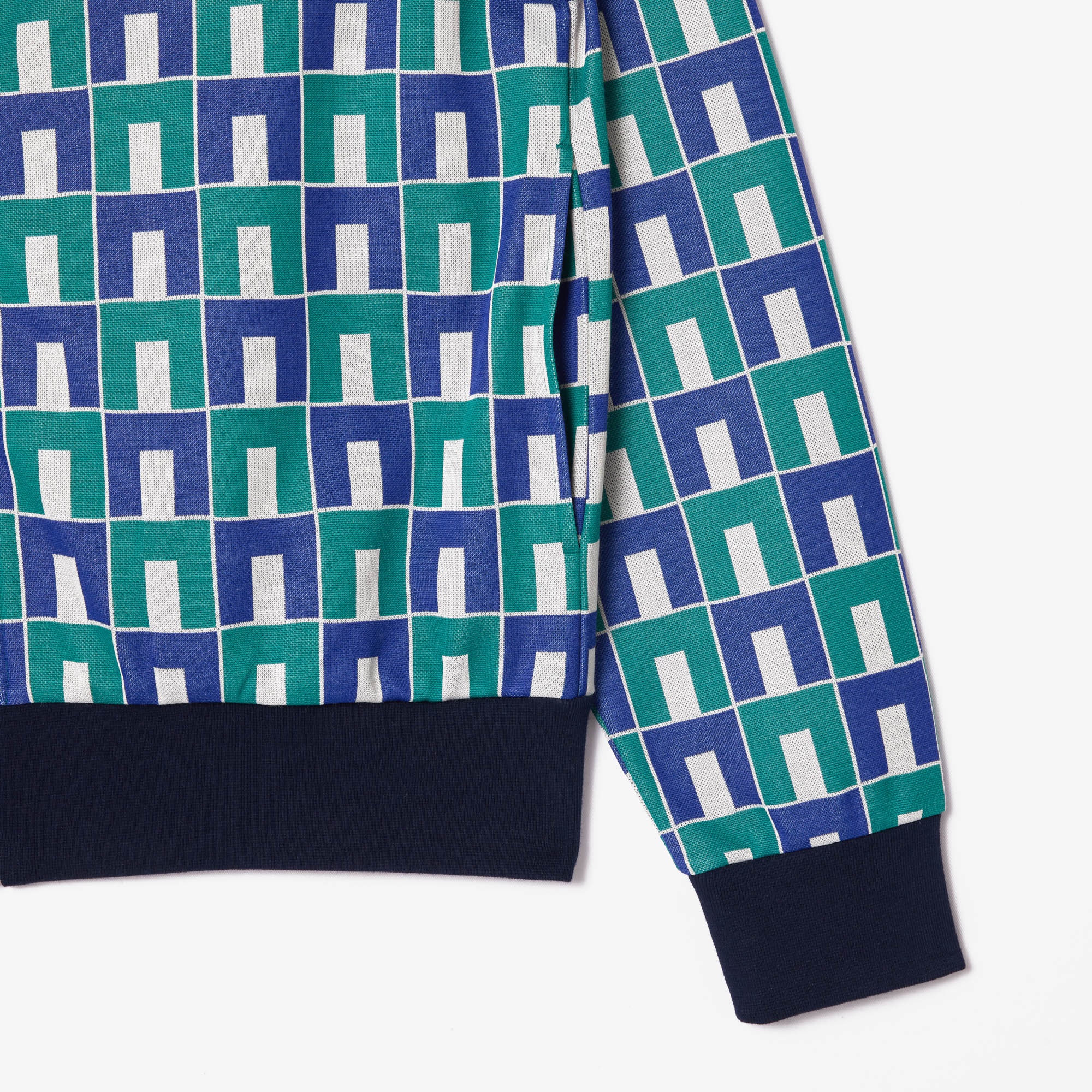 Lacoste Unisex Regular Fit Fermuarlı Desenli Renkli Sweatshirt