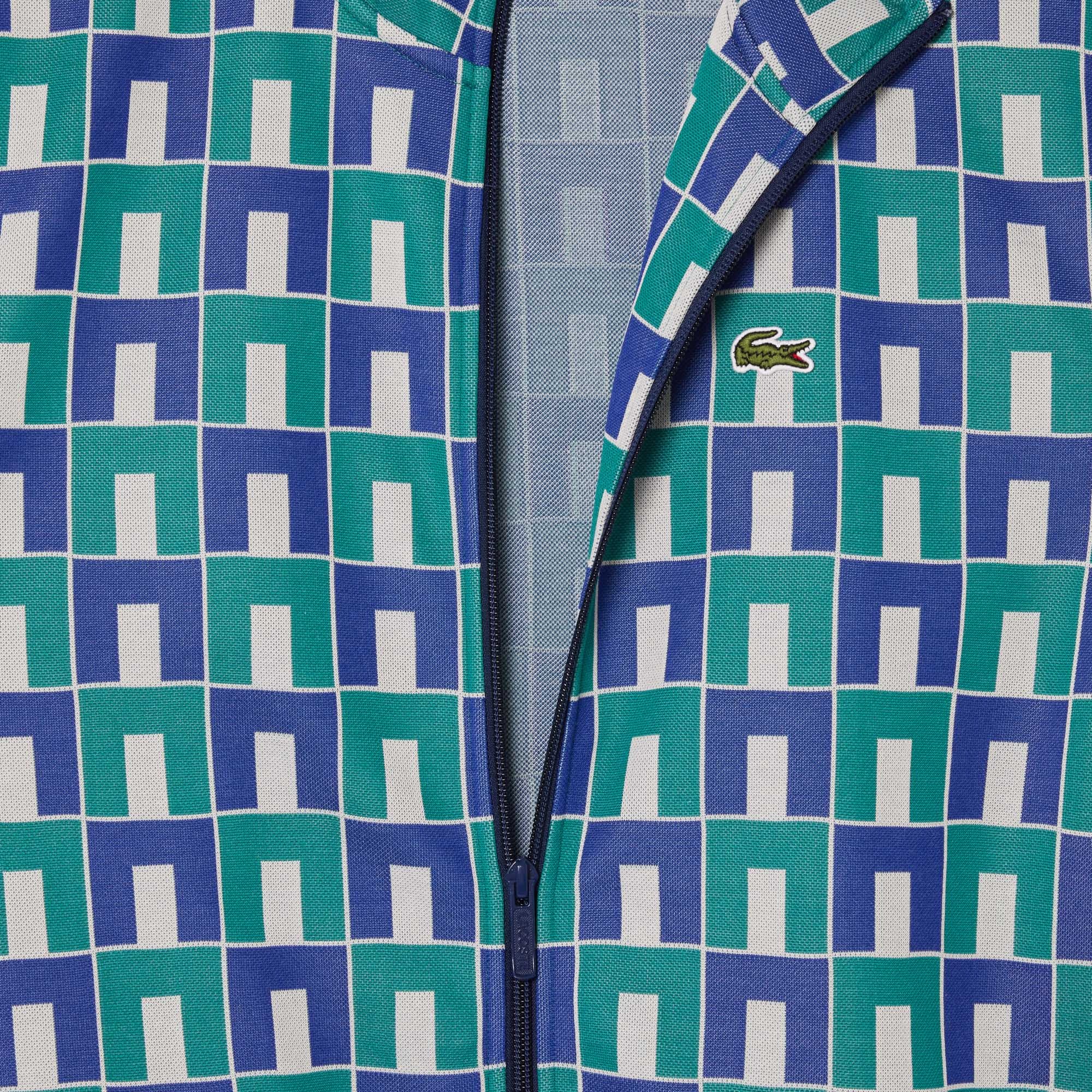 Lacoste Unisex Regular Fit Fermuarlı Desenli Renkli Sweatshirt