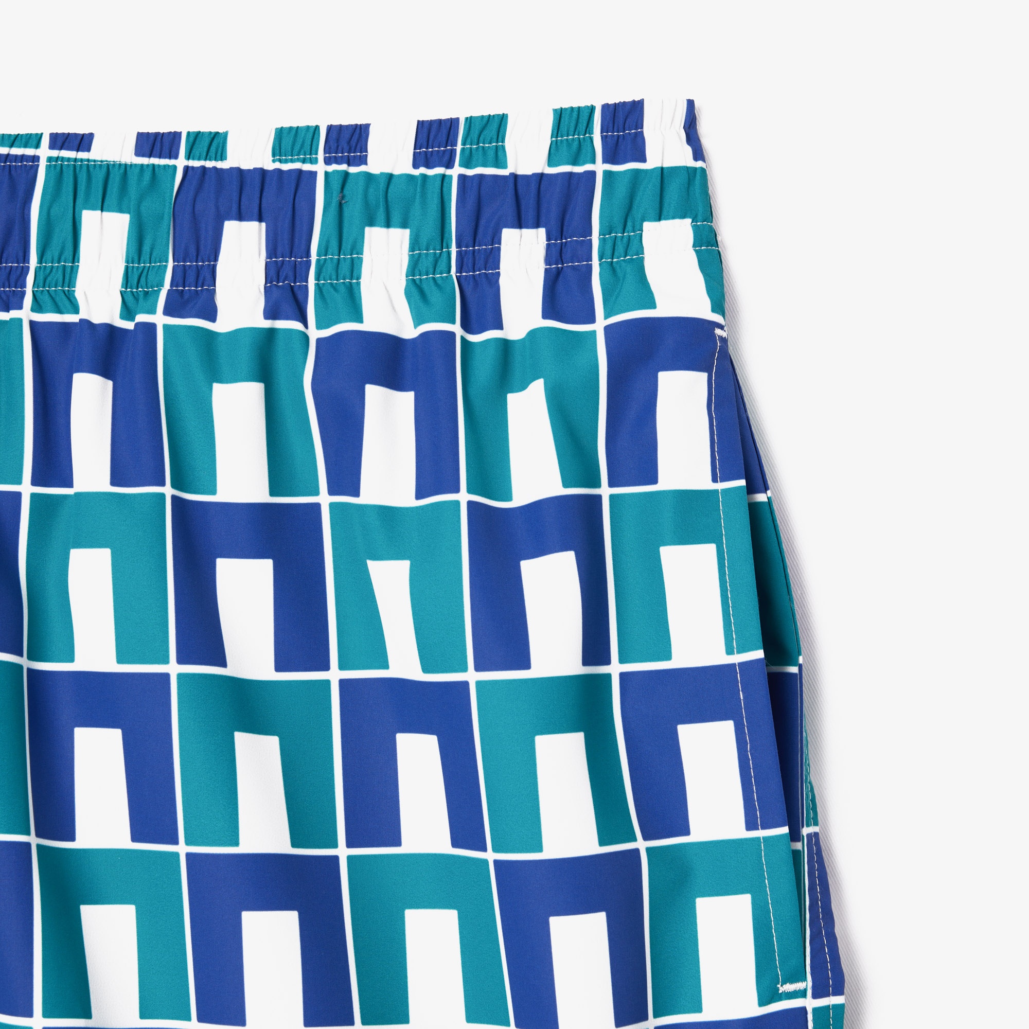 Lacoste Robert George Erkek Baskılı Mavi Mayo Şort