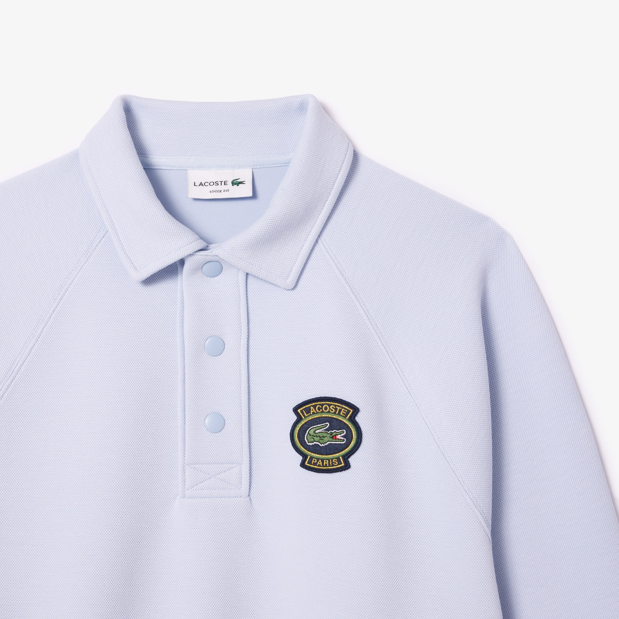 Lacoste Erkek Loose Fit Polo Yaka Mavi Sweatshirt