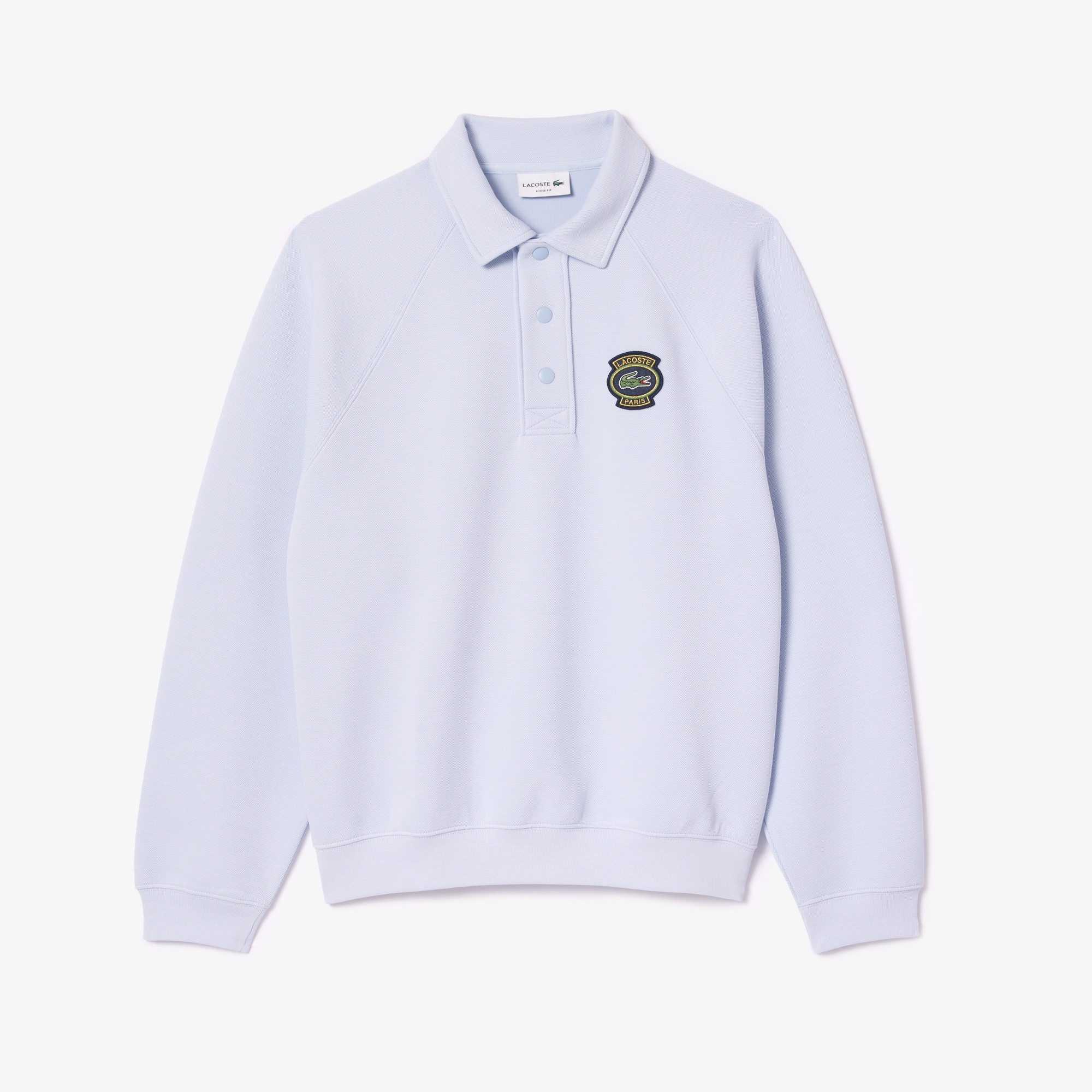 Lacoste Erkek Loose Fit Polo Yaka Mavi Sweatshirt