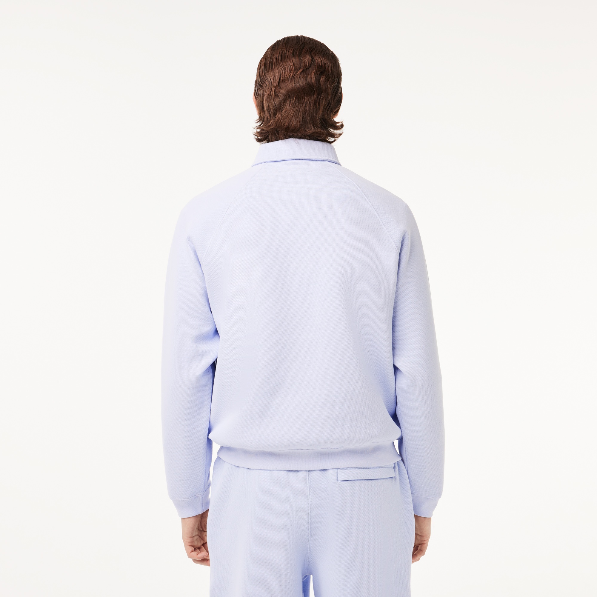 Lacoste Erkek Loose Fit Polo Yaka Mavi Sweatshirt