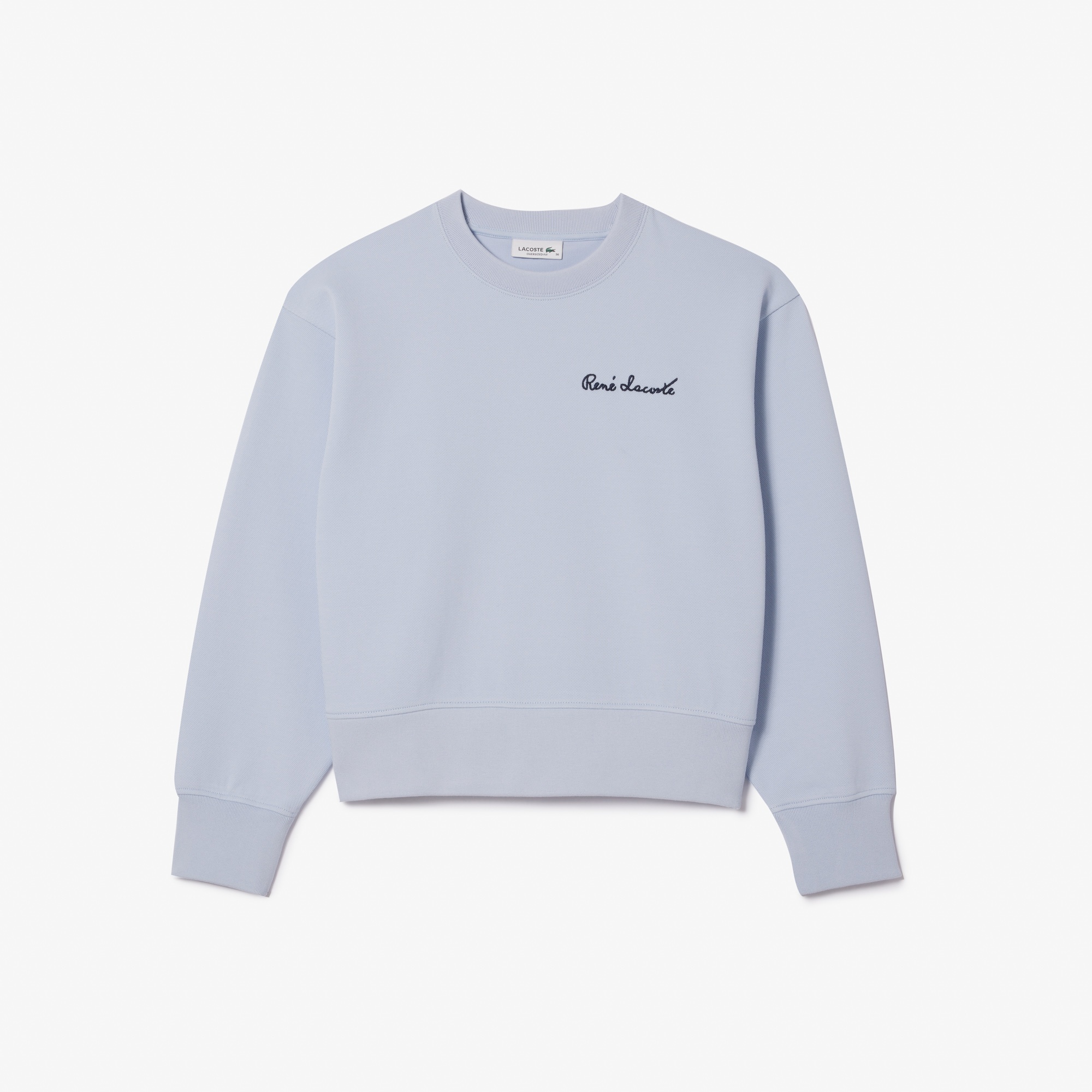 Lacoste Kadın Bisiklet Yaka Mavi Sweatshirt