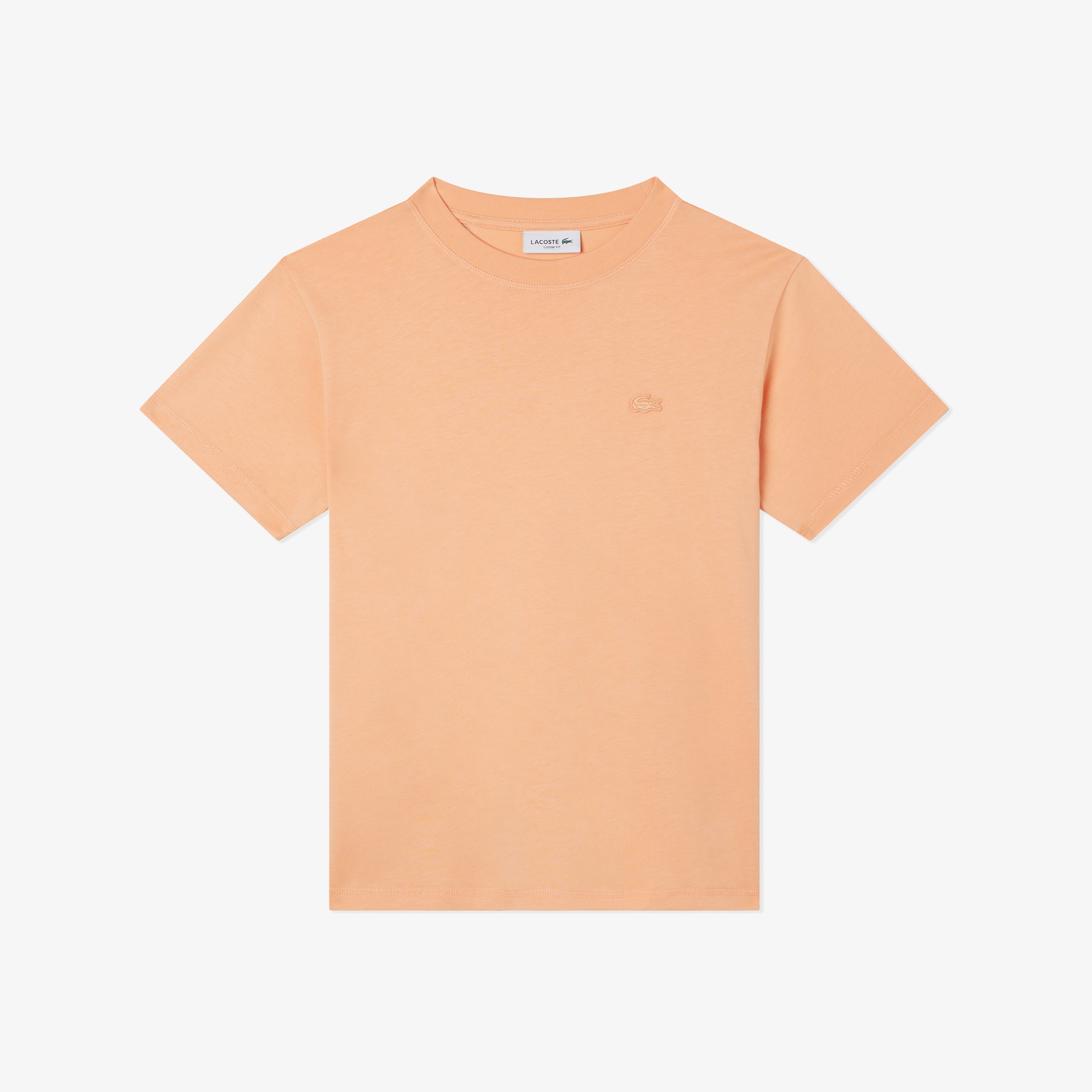 Lacoste Kadın Loose Fit Bisiklet Yaka Turuncu T-Shirt