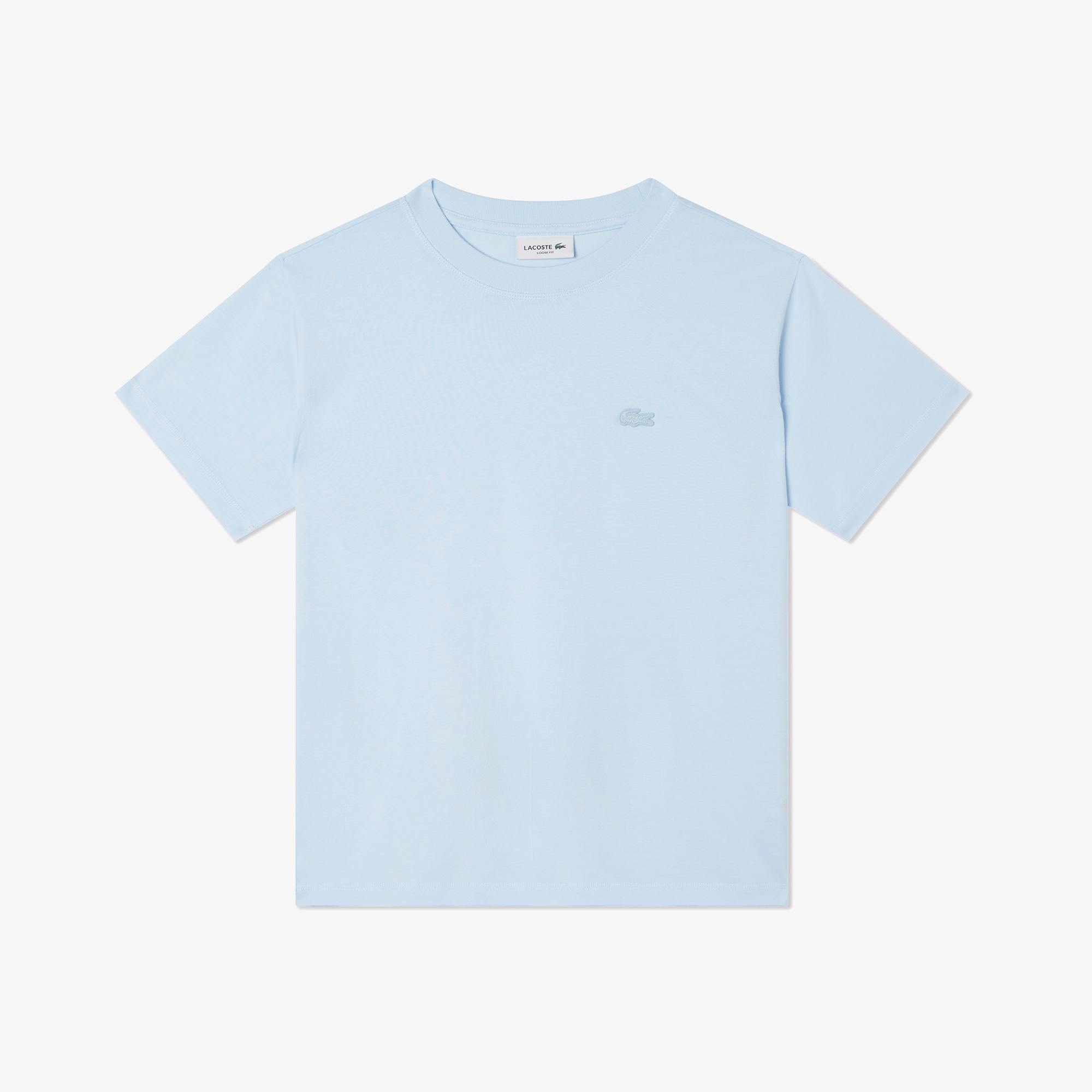 Lacoste Kadın Loose Fit Bisiklet Yaka Mavi T-Shirt