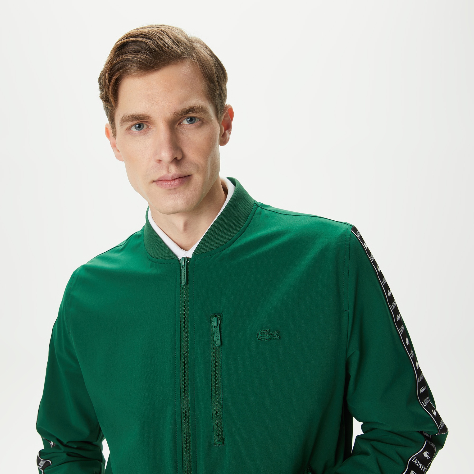 Lacoste Erkek Baskılı Yeşil Bomber Ceket