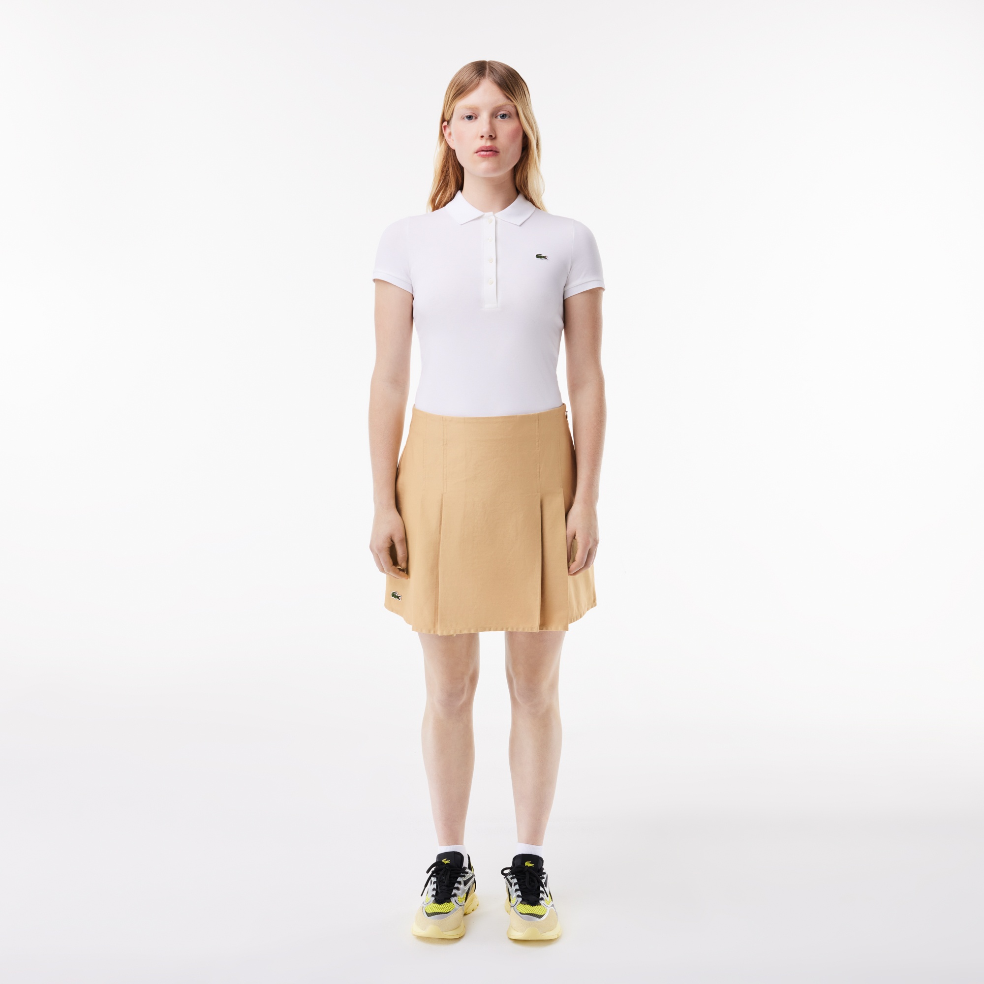 Lacoste Kadın Regular Fit Bej Etek