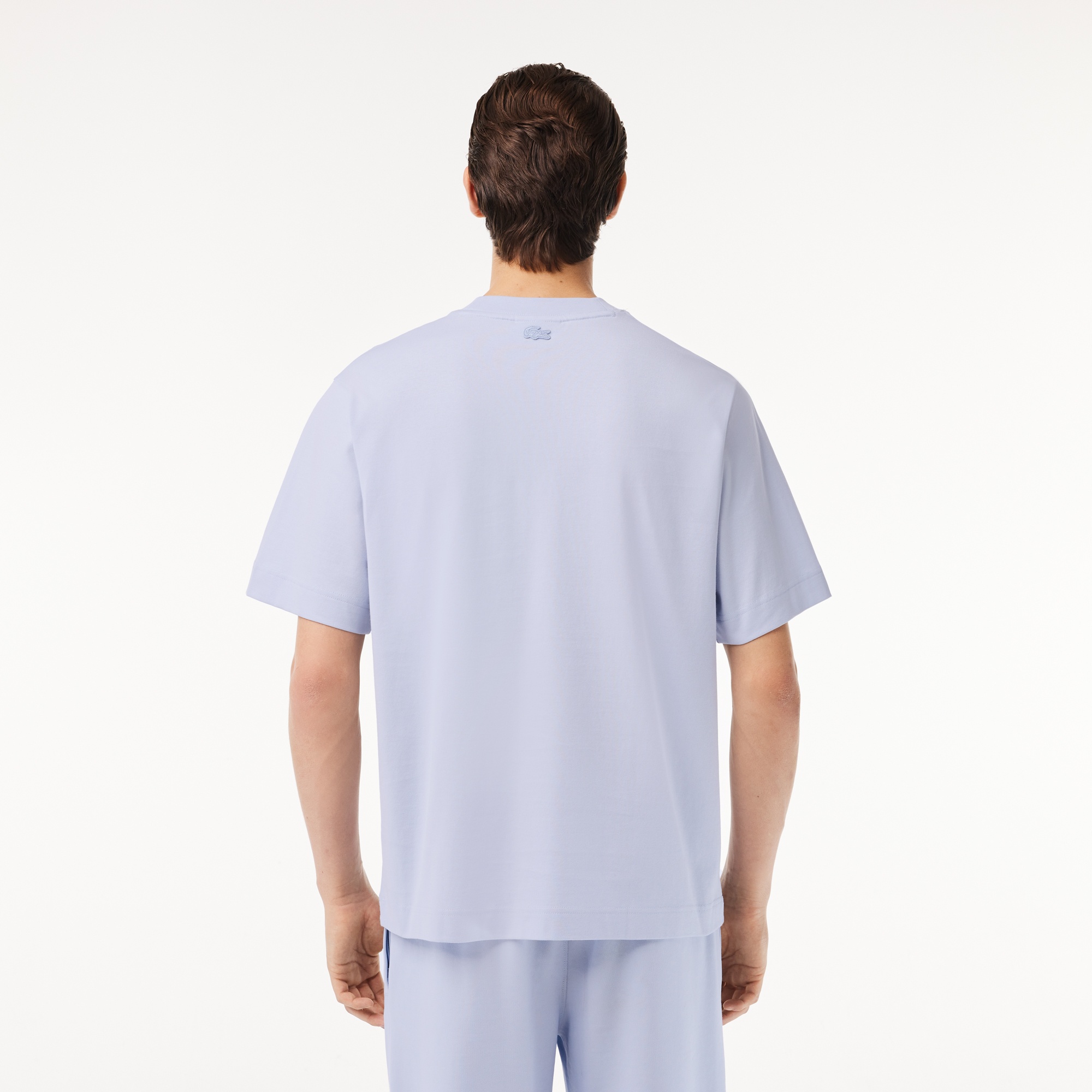 Lacoste Erkek Loose Fit Bisiklet Yaka Açık Mavi T-Shirt