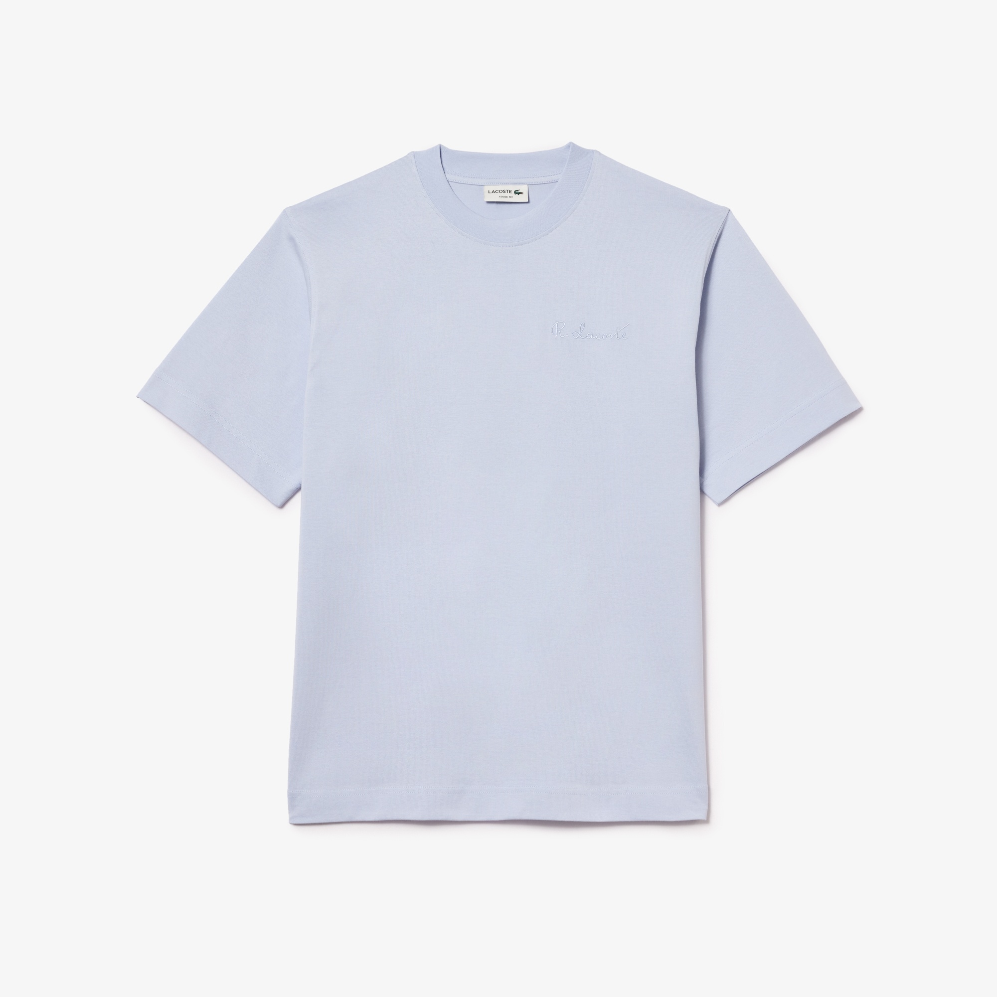 Lacoste Erkek Loose Fit Bisiklet Yaka Açık Mavi T-Shirt