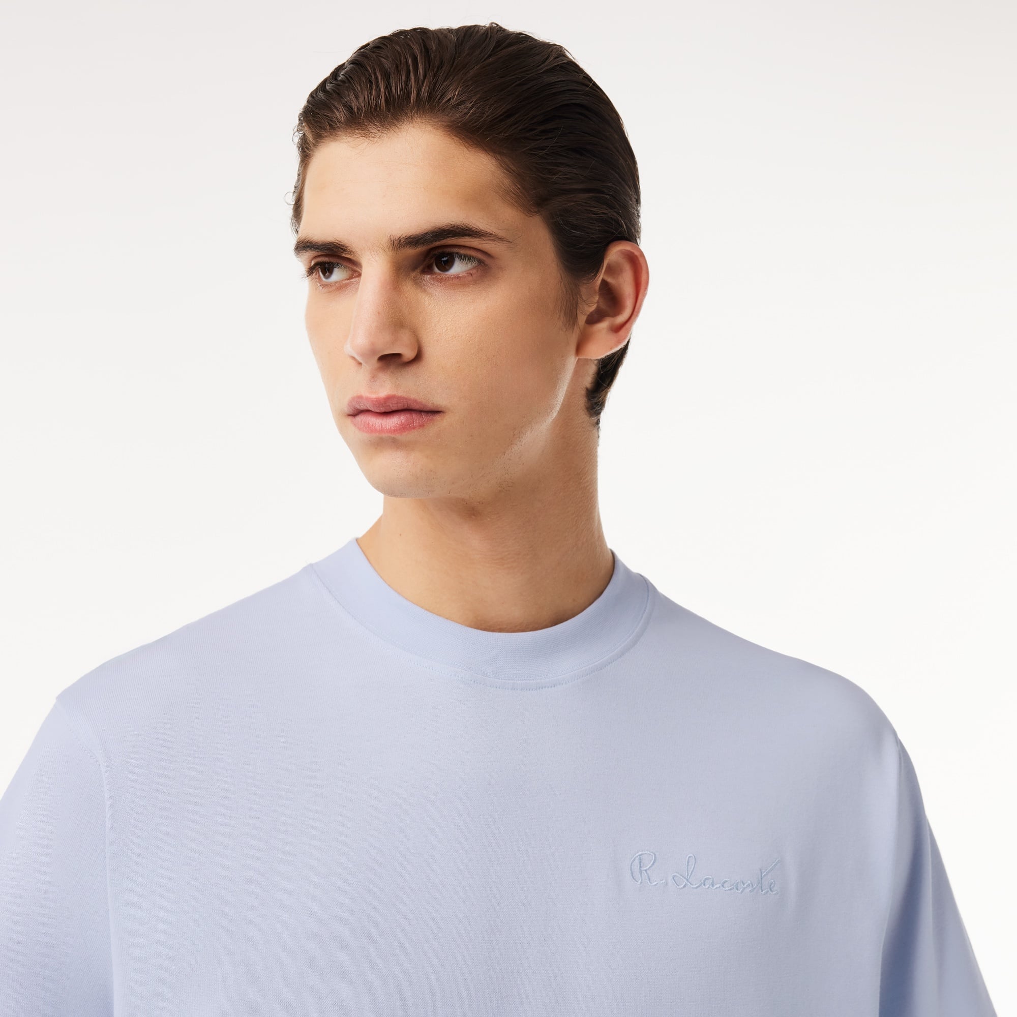 Lacoste Erkek Loose Fit Bisiklet Yaka Açık Mavi T-Shirt