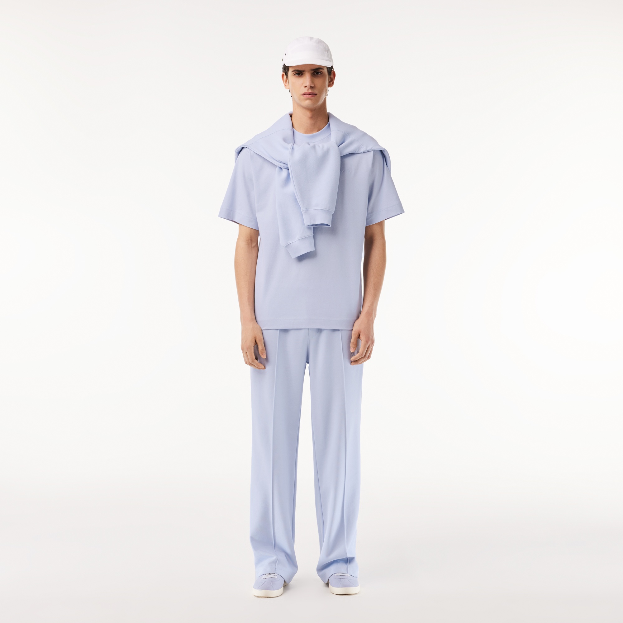 Lacoste Erkek Loose Fit Bisiklet Yaka Açık Mavi T-Shirt