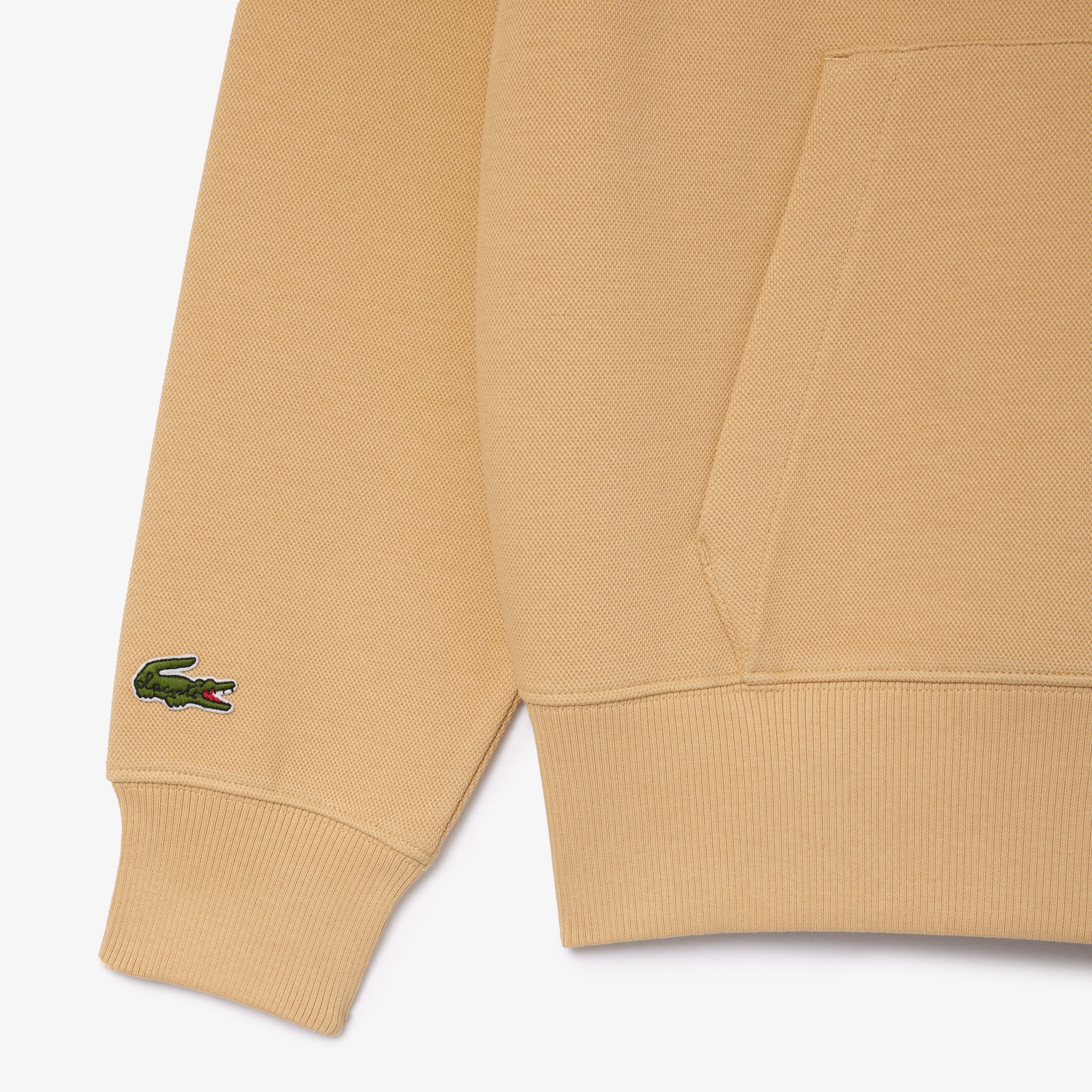 Lacoste Unisex Relaxed Fit Kapüşonlu Bej Sweatshirt